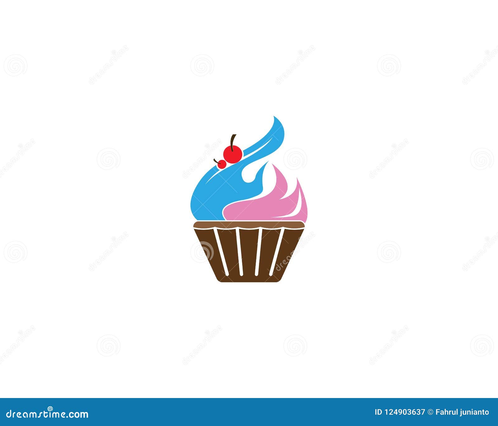Cup Cake Logo Vector Template Stock Vector - Illustration of dress ...