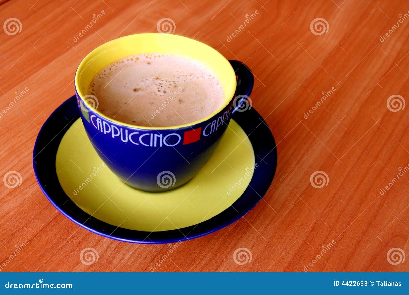 a cup of capuccino.