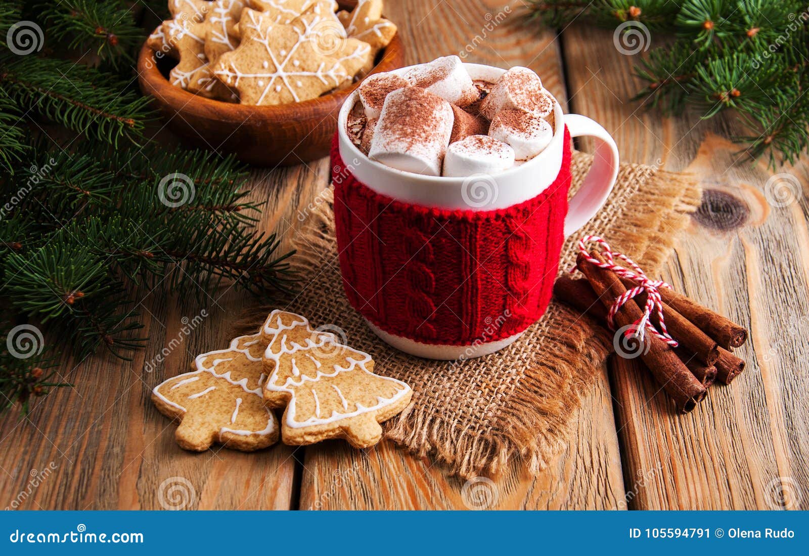 Cup of Christmas cocoa stock image. Image of gourmet - 105594791