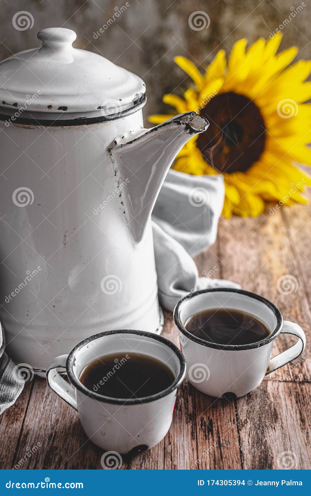 cup of coffe with flower