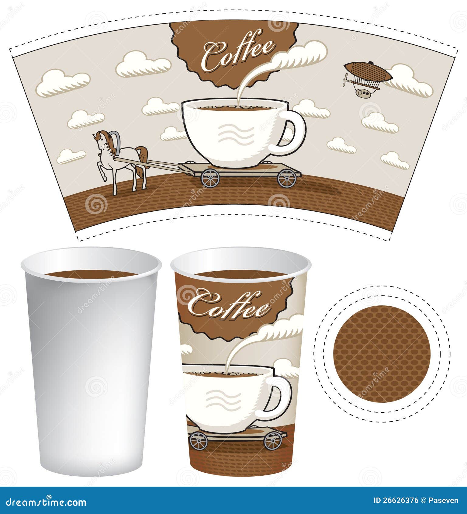 Cup of coffee stock vector. Illustration of container - 26626376