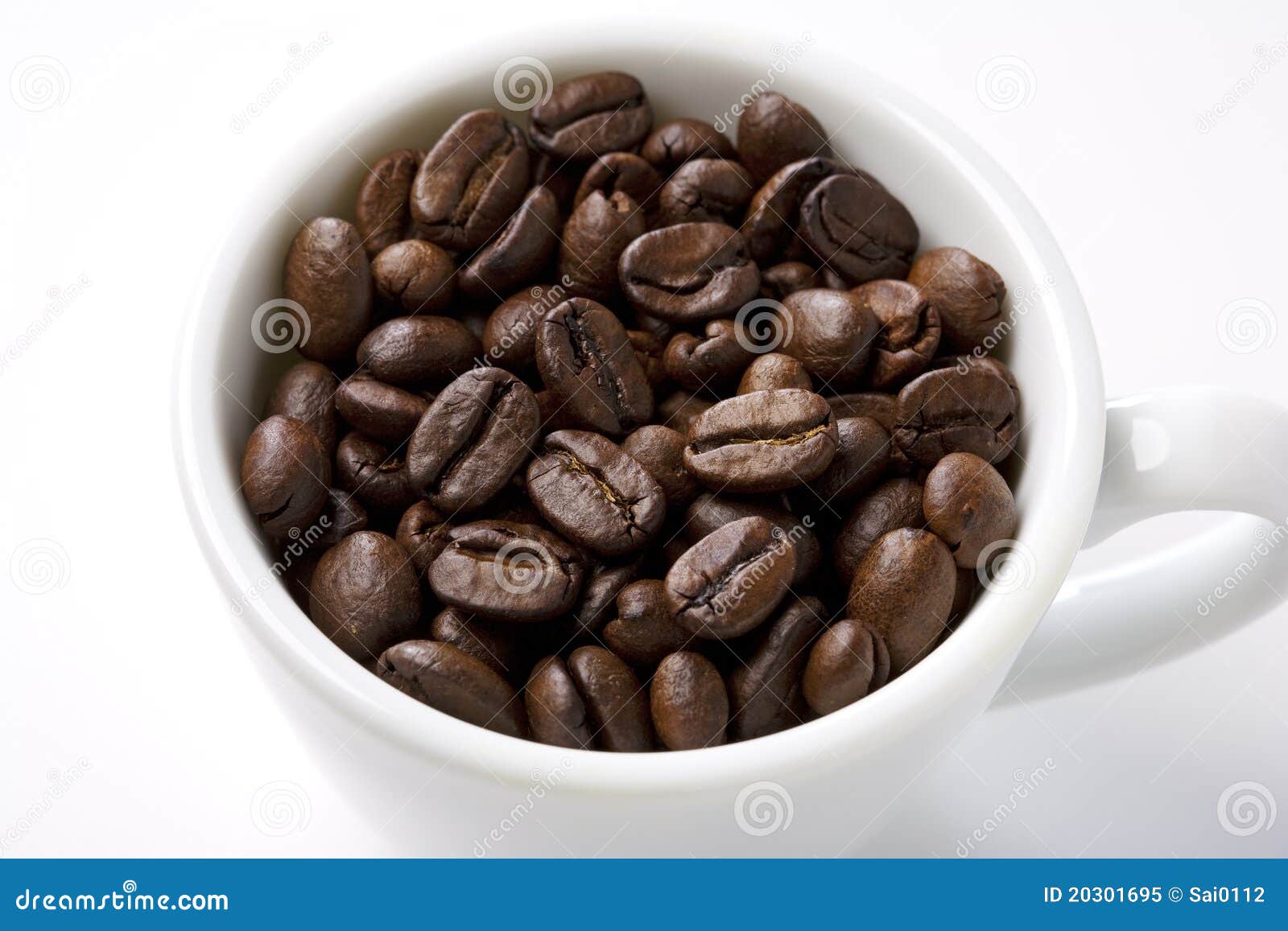 Cup of Coffee Beans stock image. Image of isolated, bean 20301695