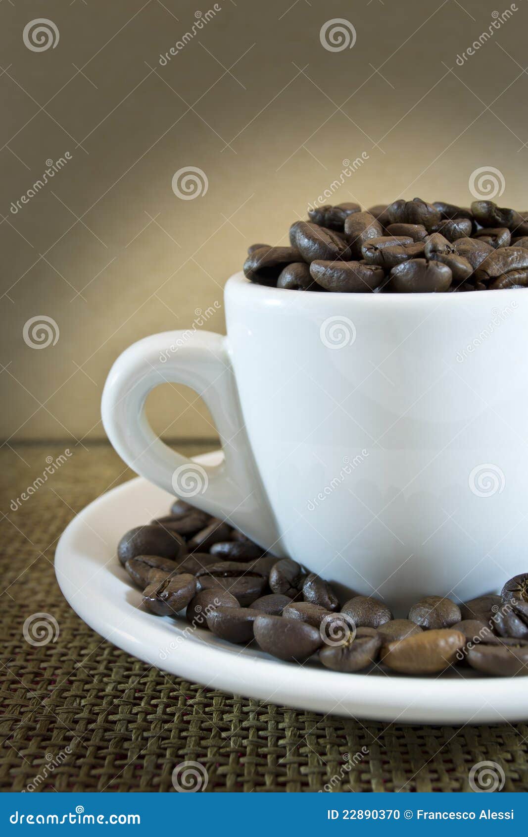 Cup with coffee beans stock photo. Image of vertical 22890370