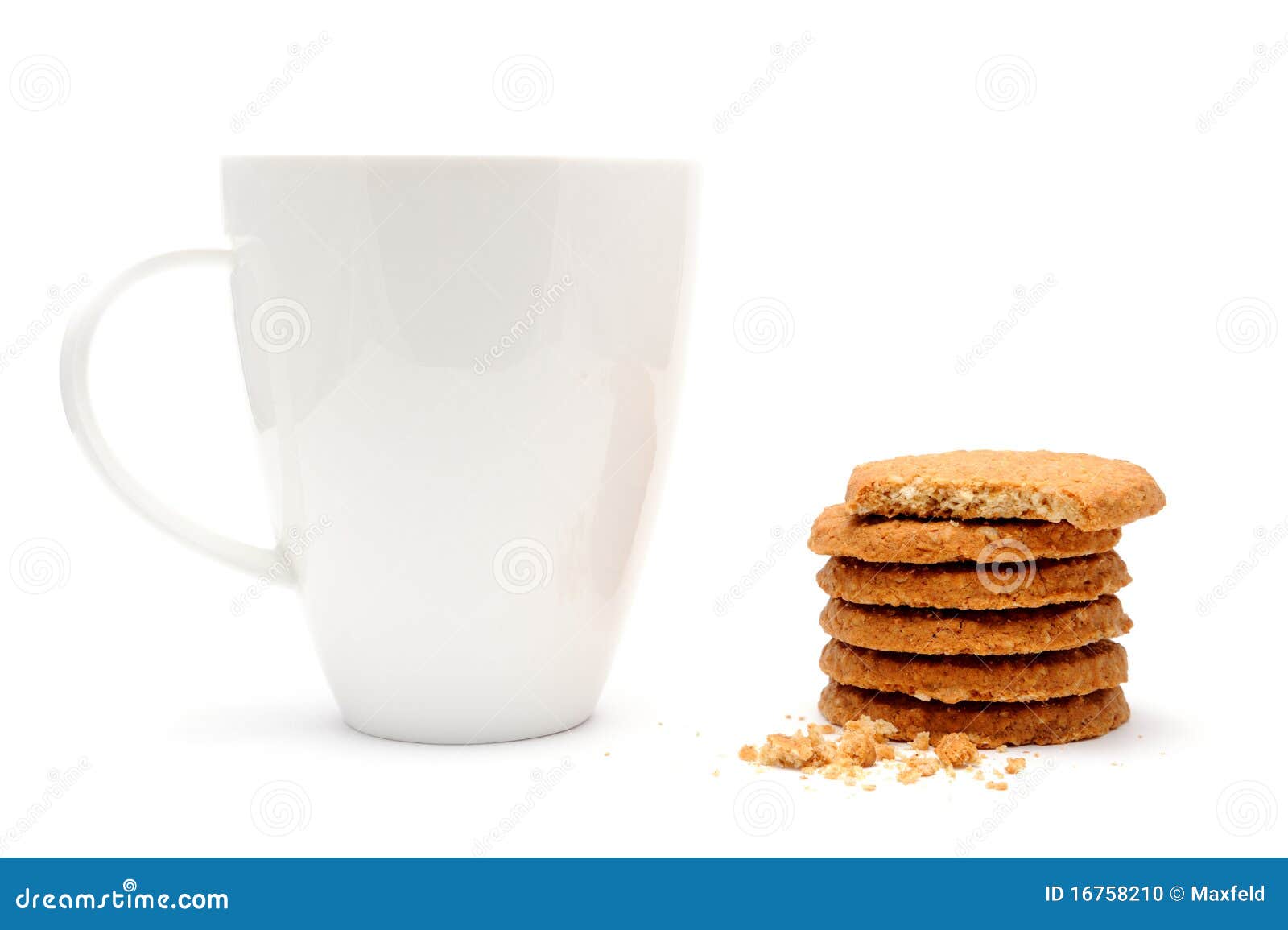 Cup of Coffee with Biscuits Stock Photo Image of bakery, beverage