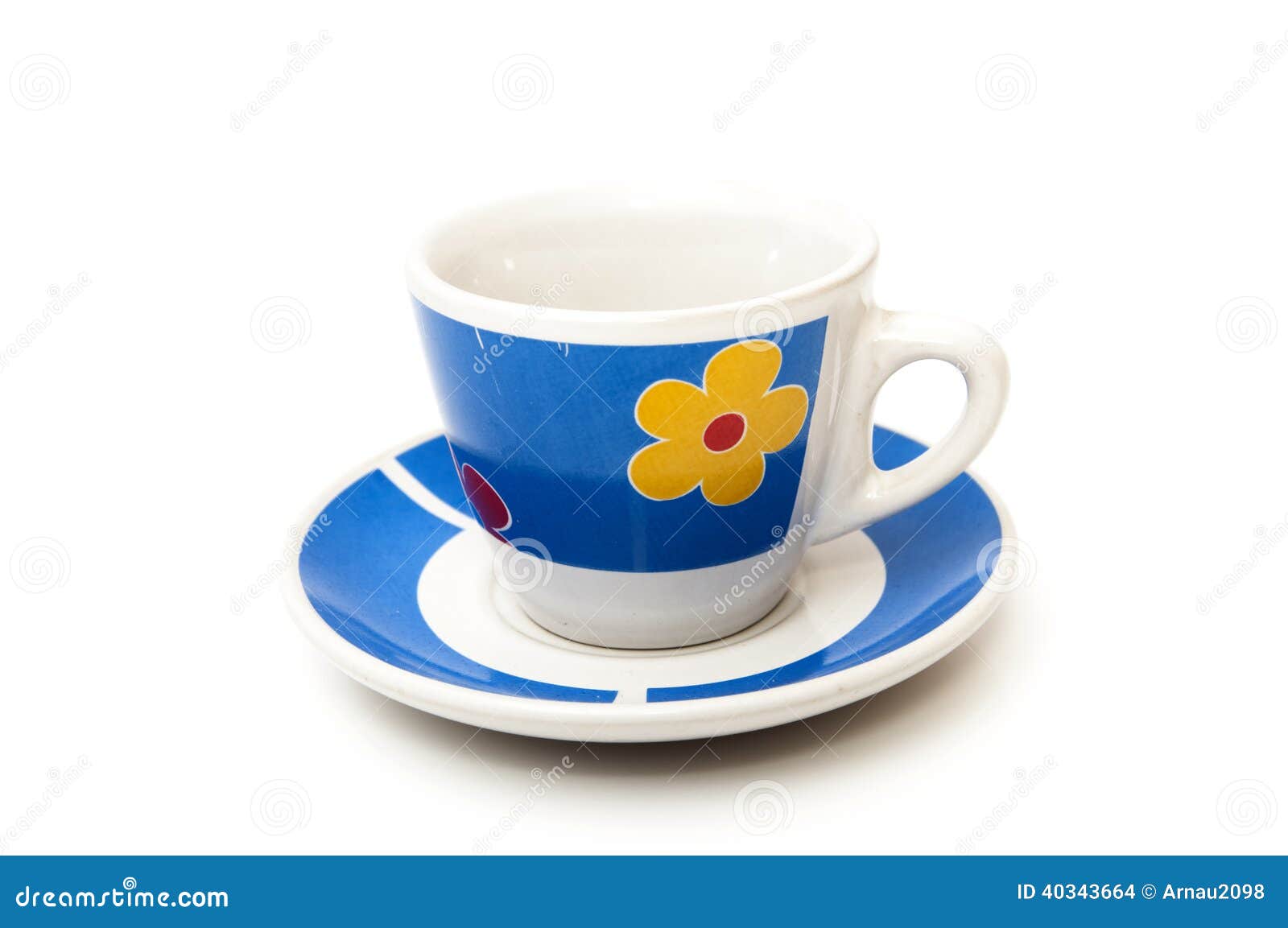 Cup of coffee in blue stock photo. Image of beverage - 40343664
