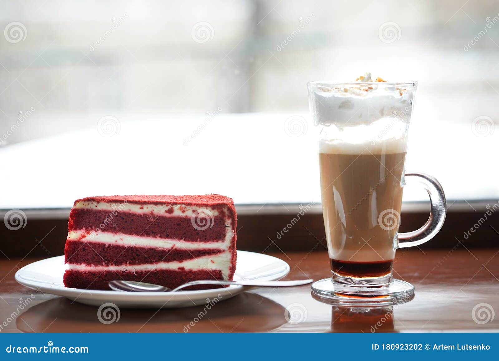 Cup of coffee and cake stock photo. Image of object 180923202