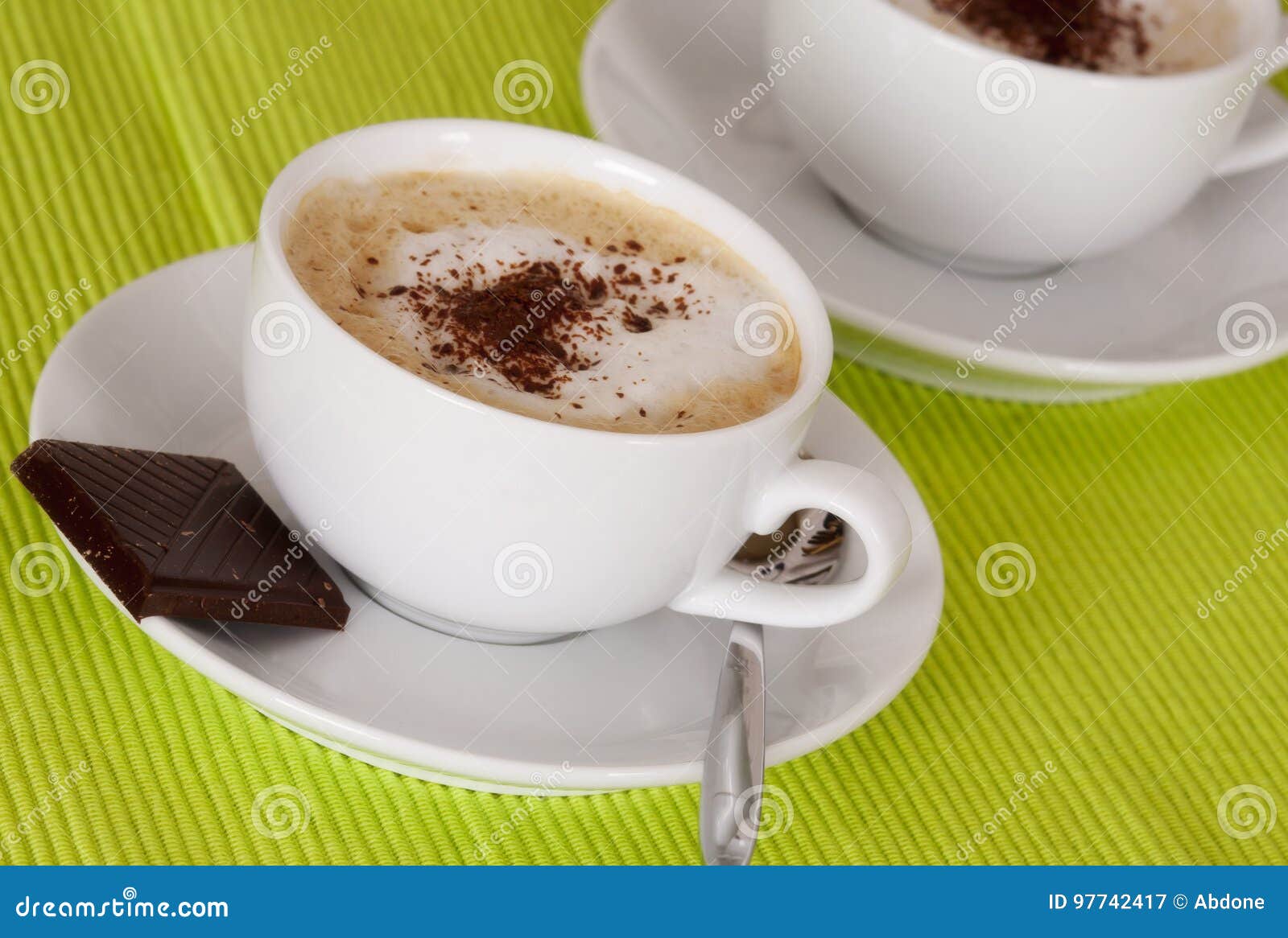 A Cup of Coffee with Chocolate Sprinkles Stock Image Image of