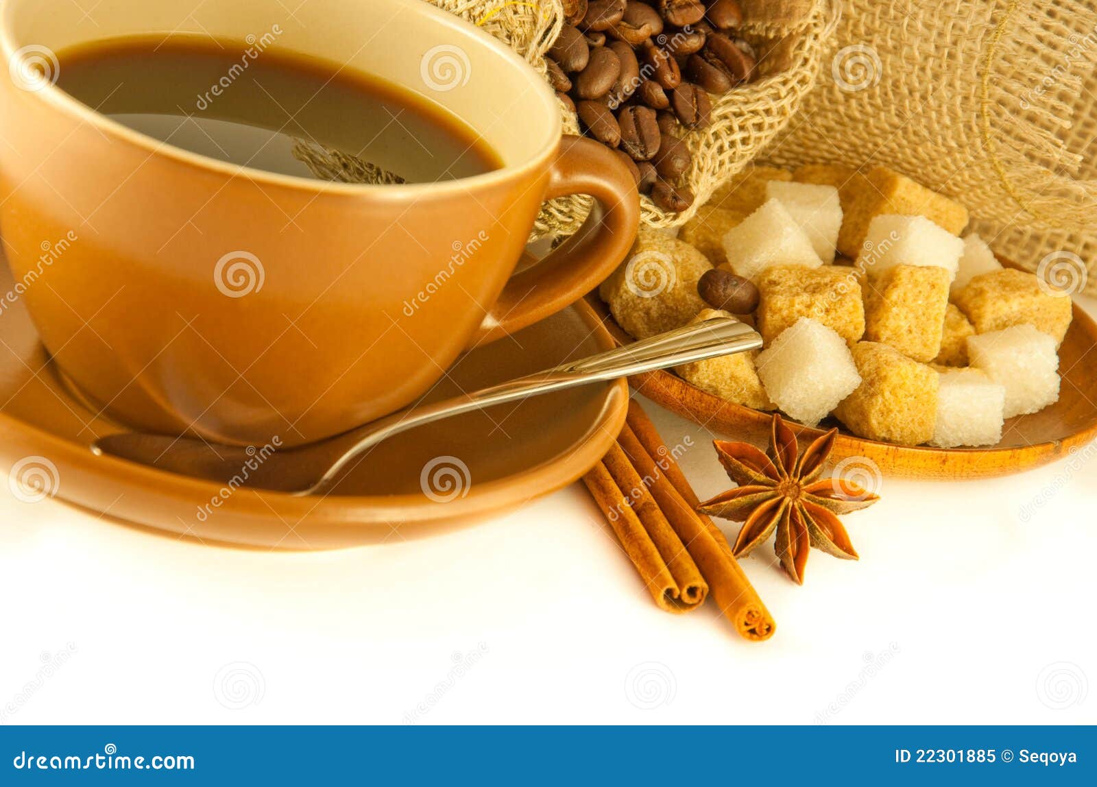 Cup of Coffee with Chocolates, Coffee Grains with Stock Image Image of coffee, liquid 22301885