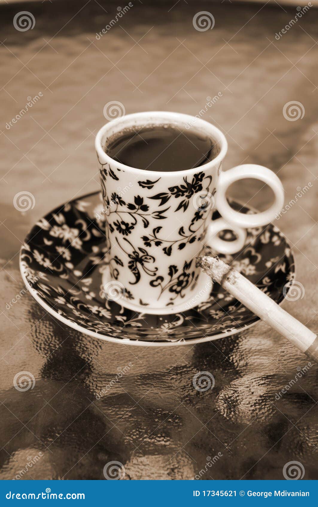 Cup of Coffee with Cigarette Stock Image Image of coffee, sigarette