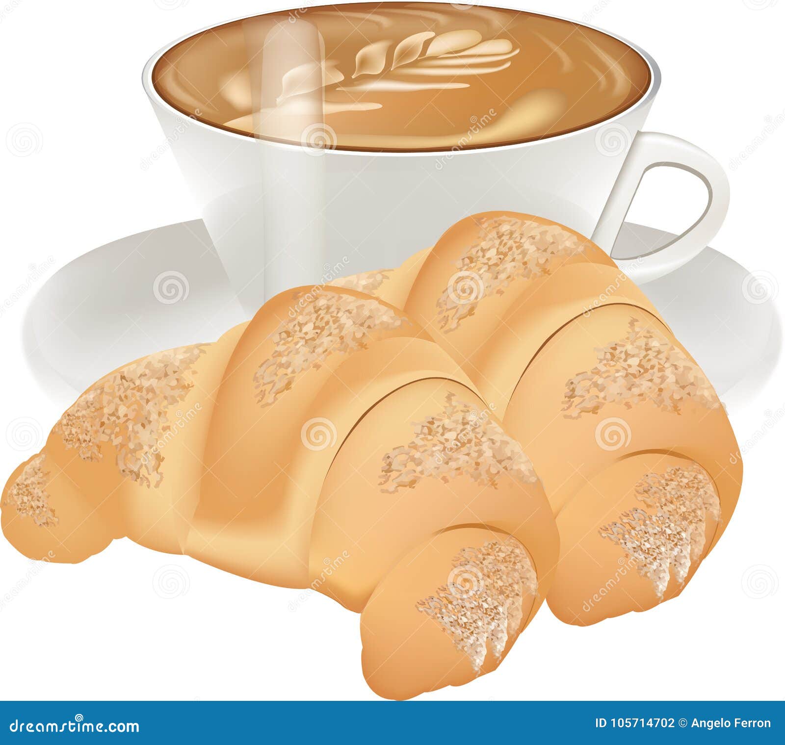 clipart caf�� croissant - photo #6