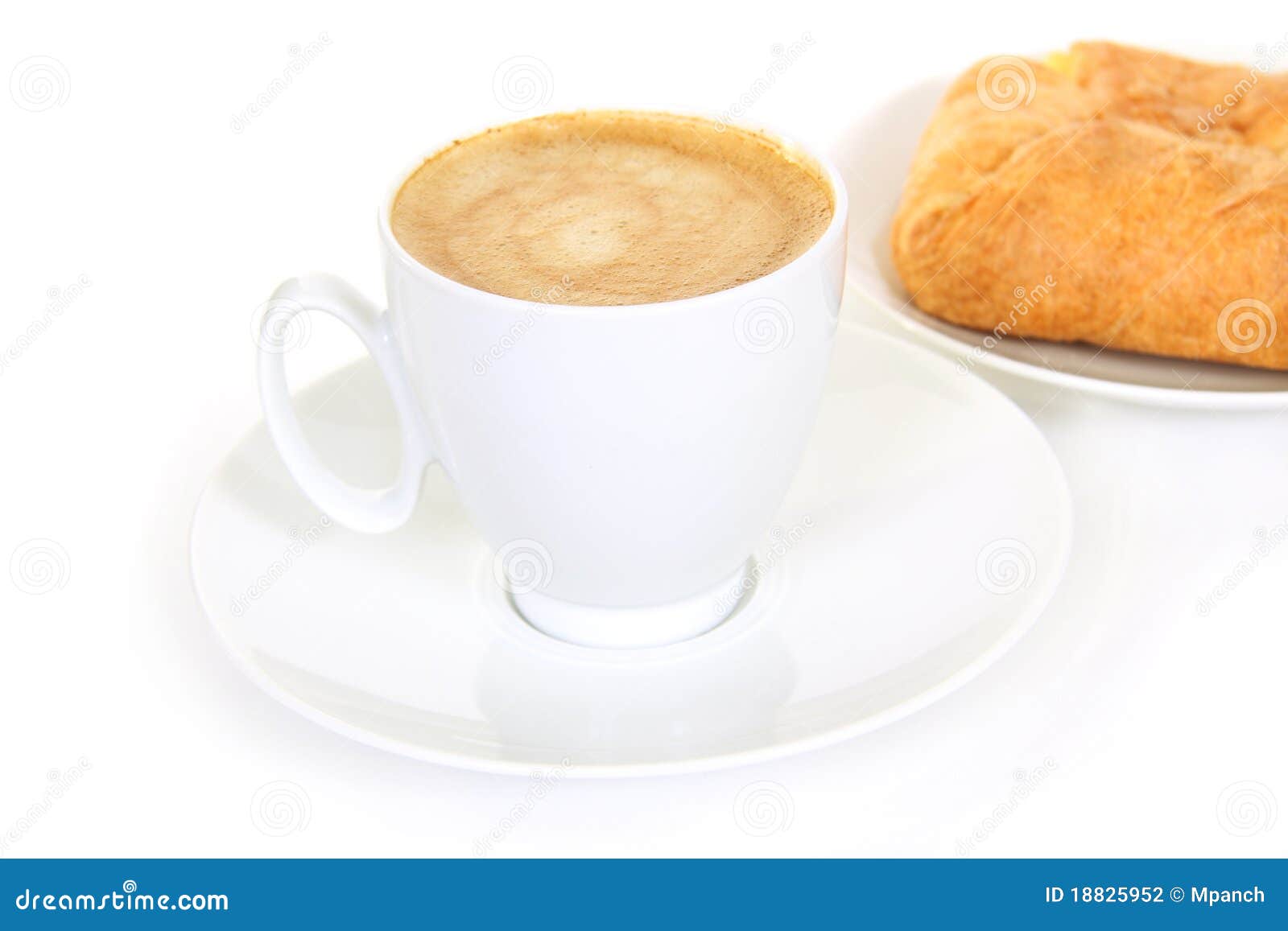 Cup of Coffee and Fresh Bakery Stock Photo Image of dessert, brewed