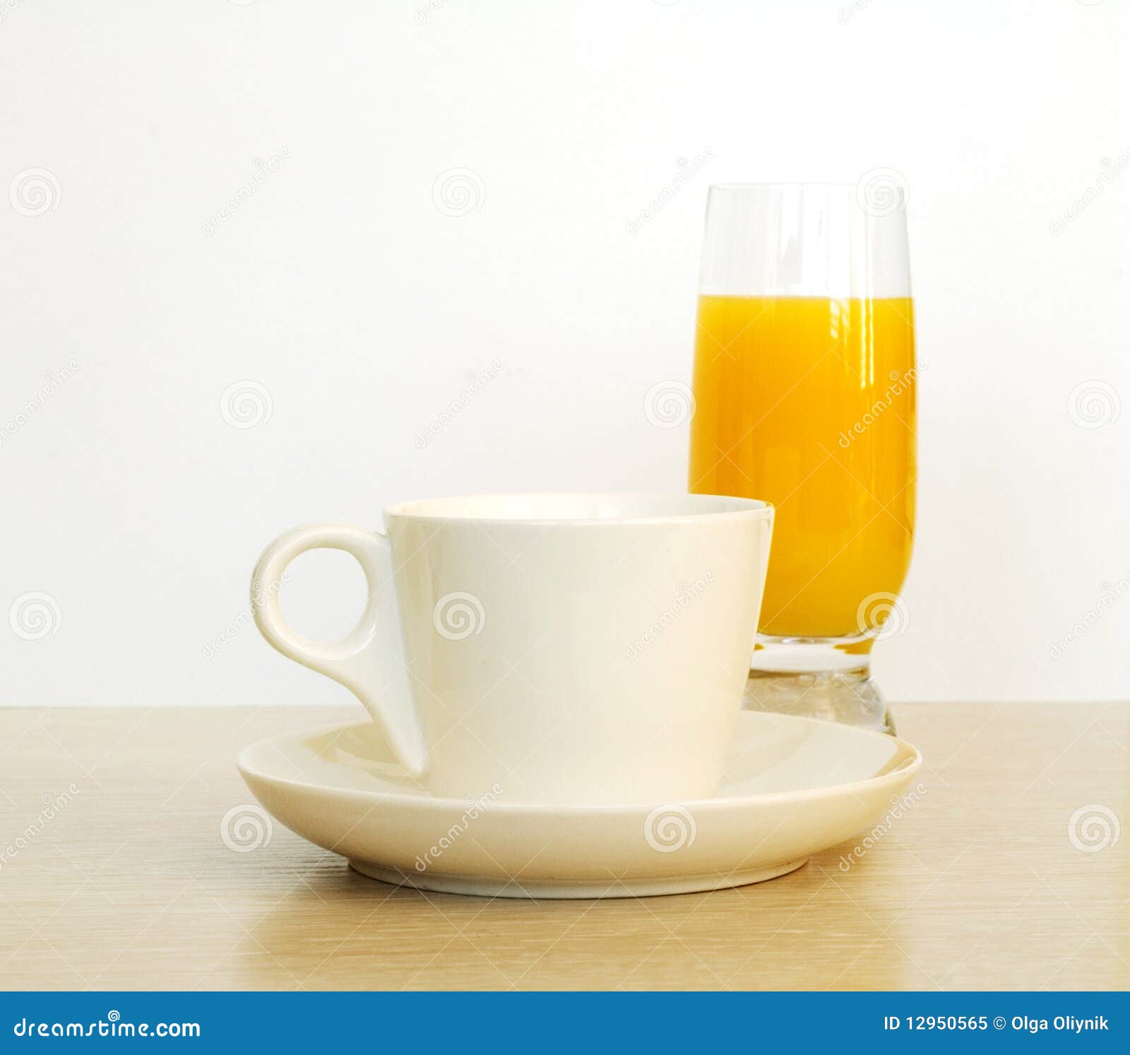 Cup of Coffee with Glass of Juice Stock Image Image of background