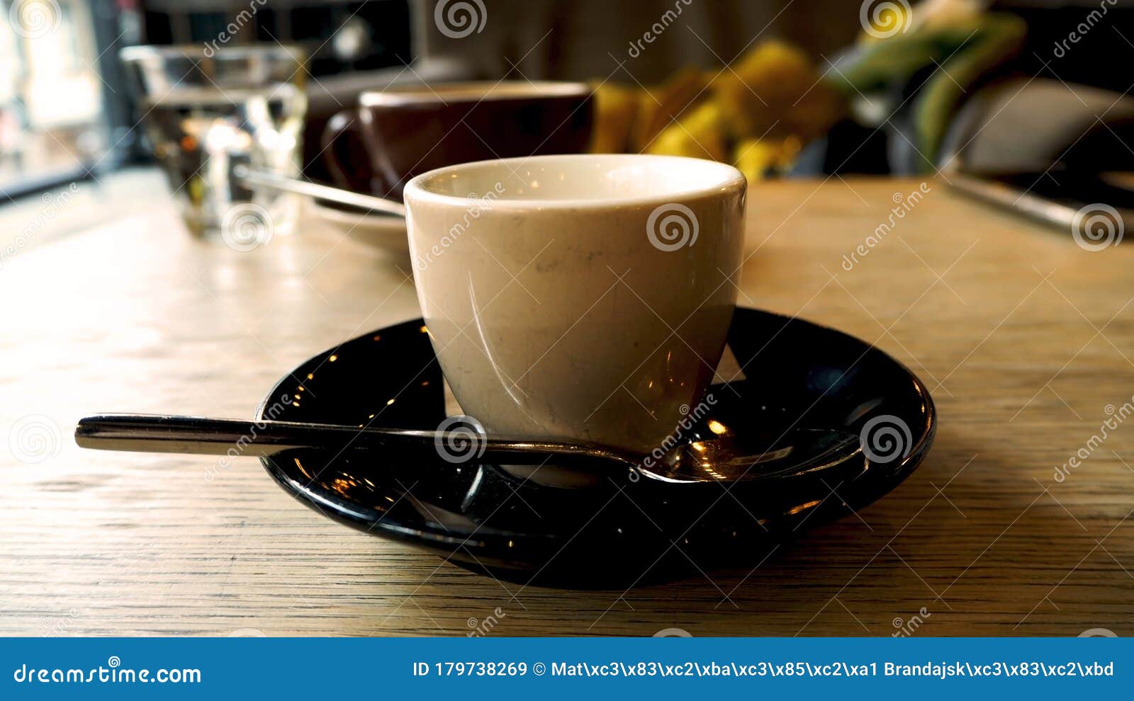 Cup of Coffee in the Coffee House Stock Image Image of brown