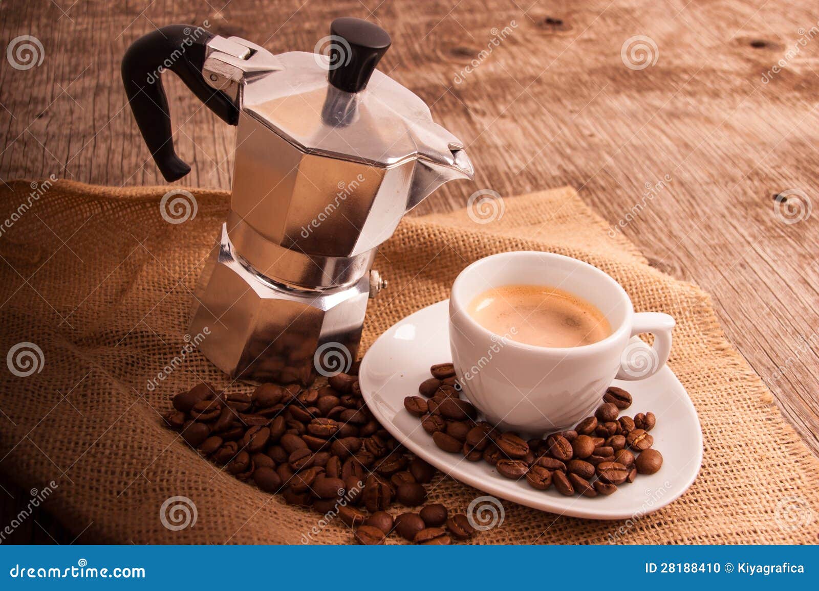 Cup of Coffee with Italian Moka Stock Photo Image of grinder, natural