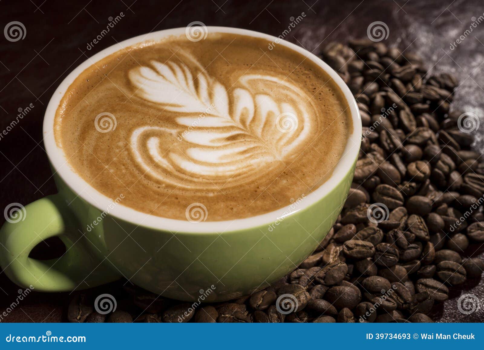 a cup of coffee with latte art