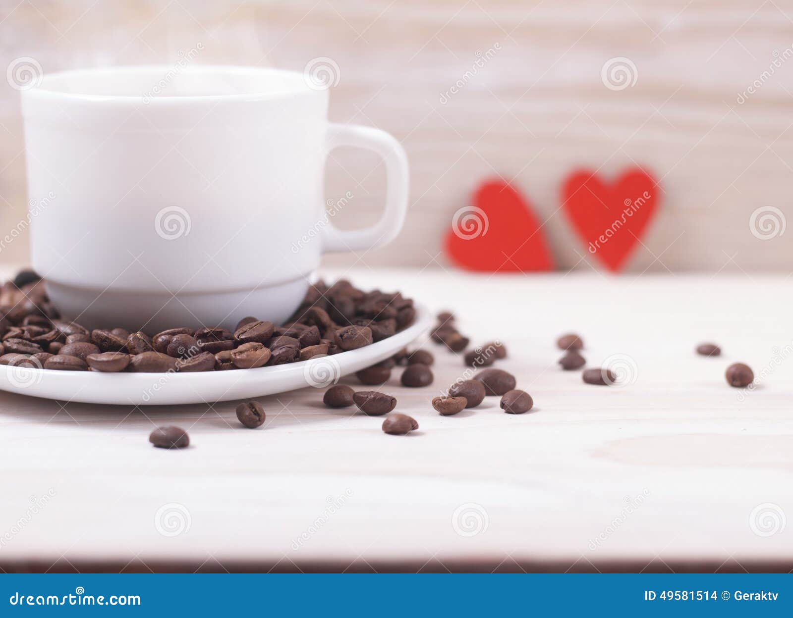 Cup of coffee with love stock photo. Image of love, white 49581514
