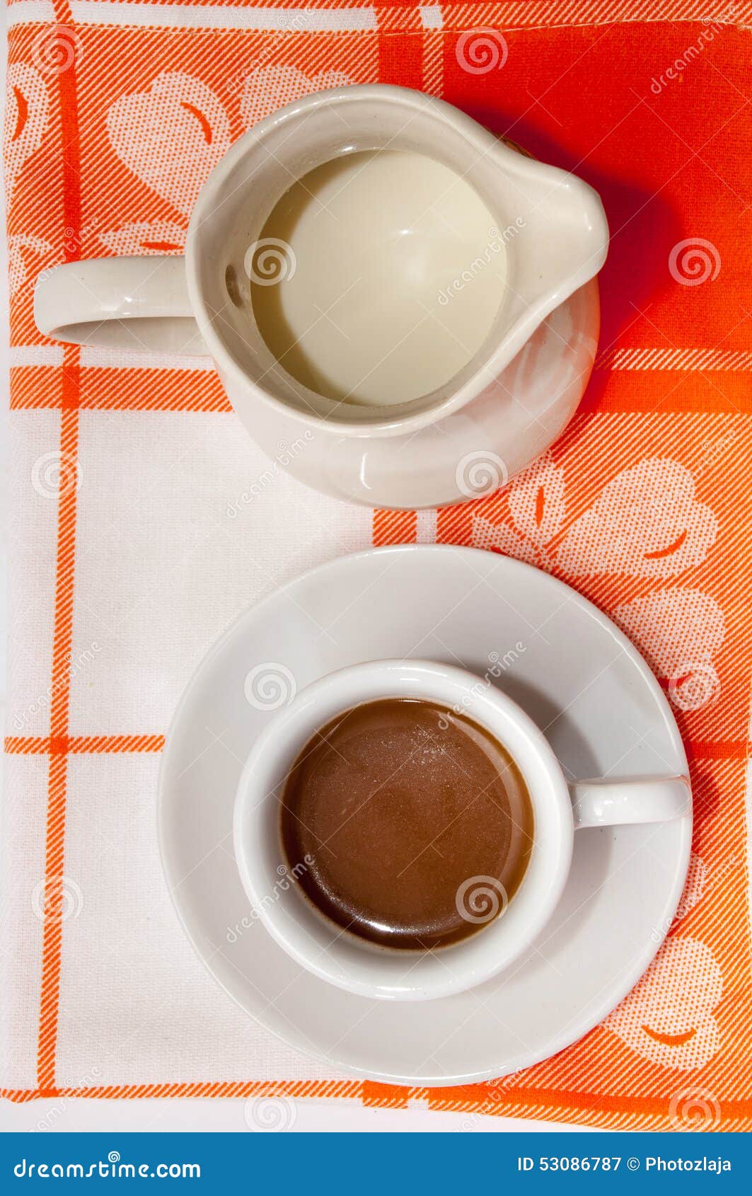 A cup of coffee and milk stock image. Image of caffeine 53086787