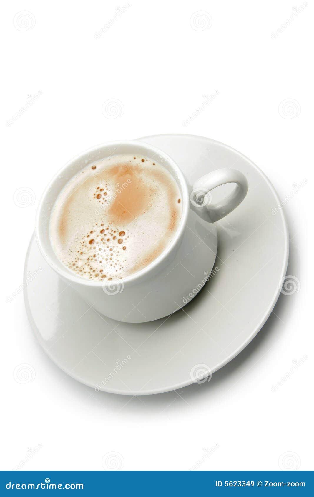Cup of coffee with milk stock image. Image of close, drink 5623349