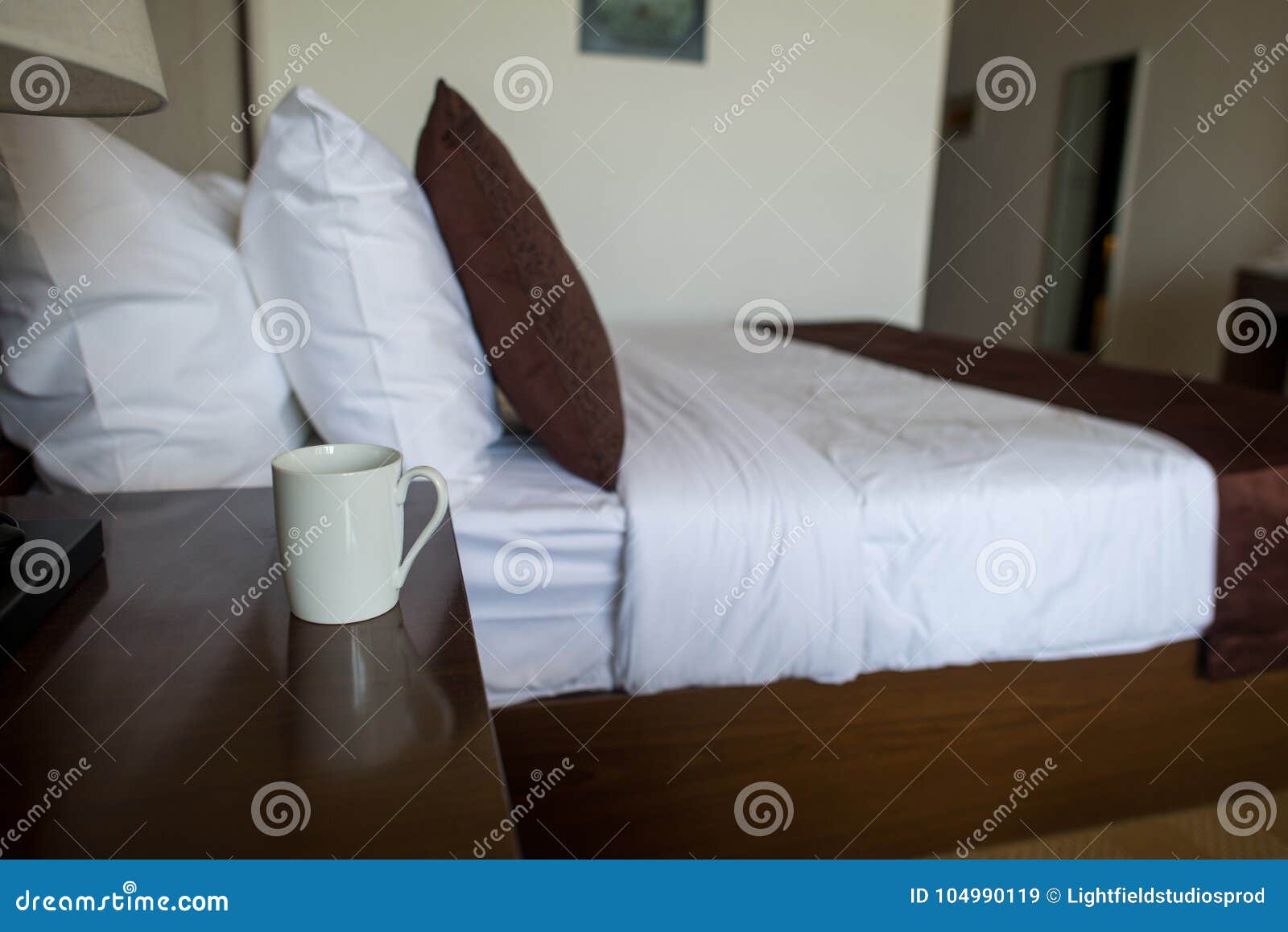 Cup of Coffee on Nightstand Stock Image Image of contemporary, coffee