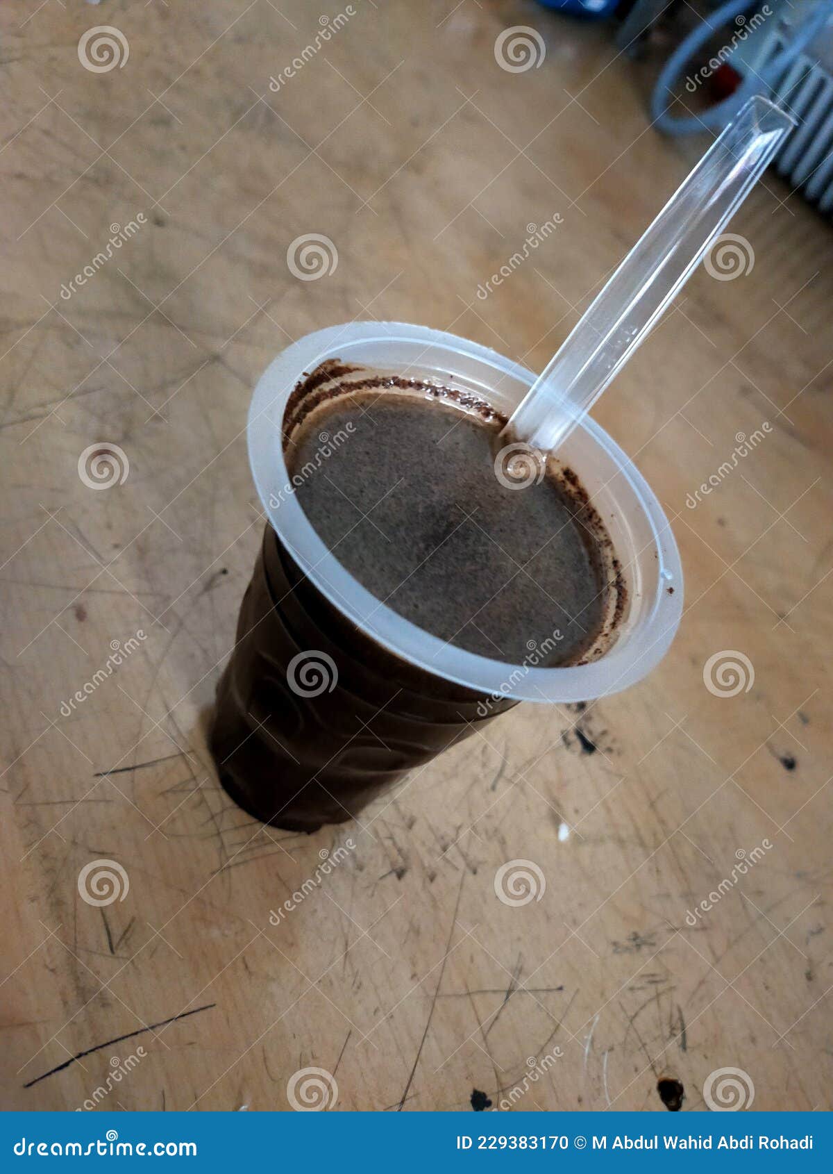 A Cup of Coffee in a Plastic Cup Stock Photo Image of water, plastic
