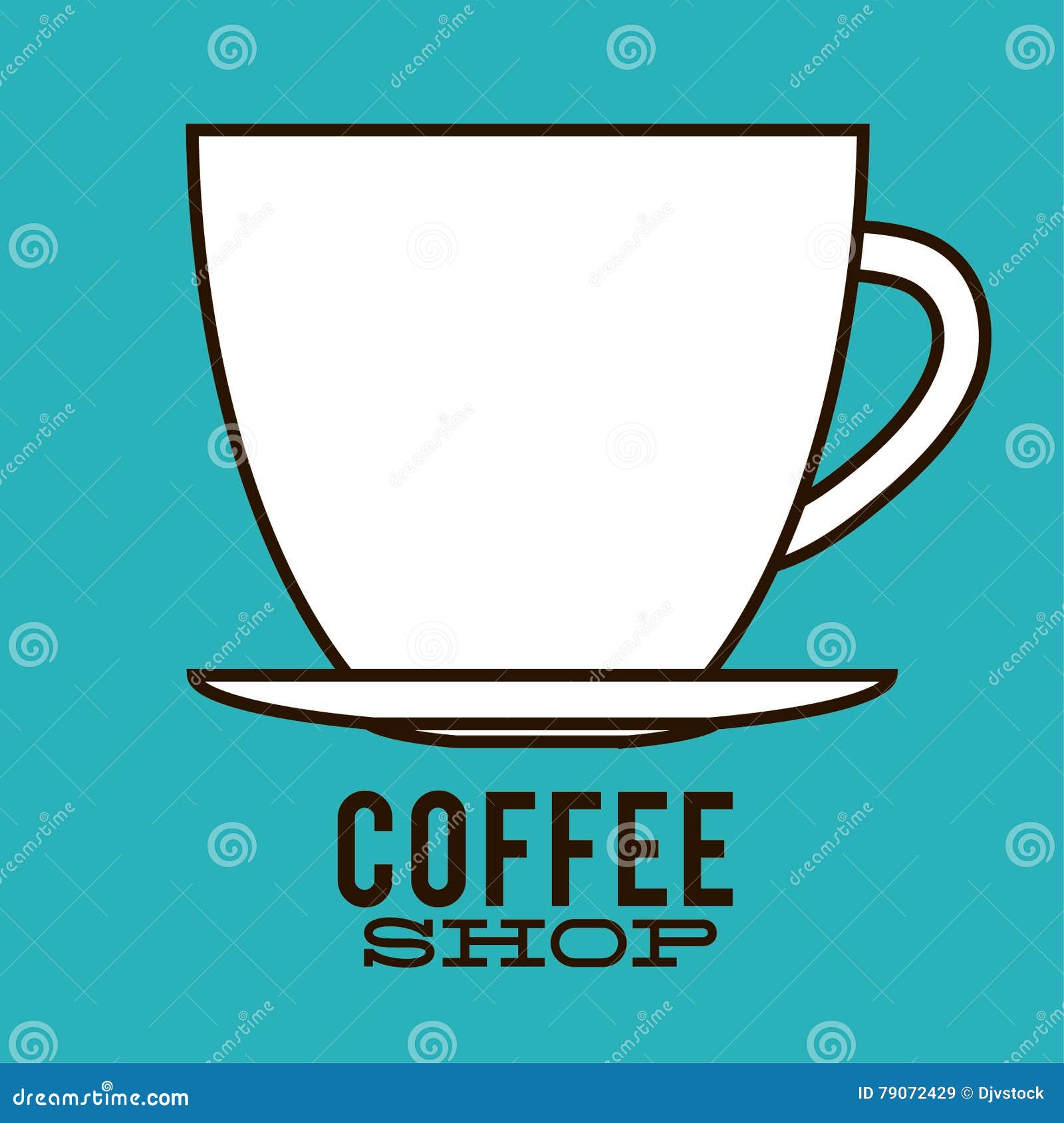 Cup of Coffee shop design stock vector. Illustration of aroma 79072429