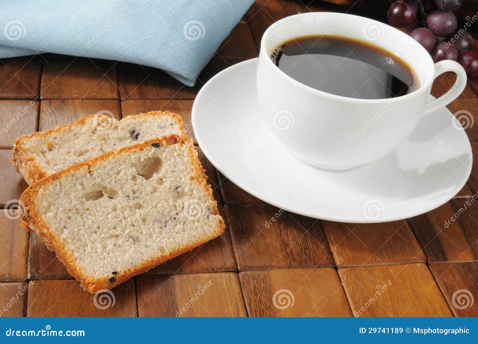 Coffee and blueberry bread stock image. Image of blueberry 29741189
