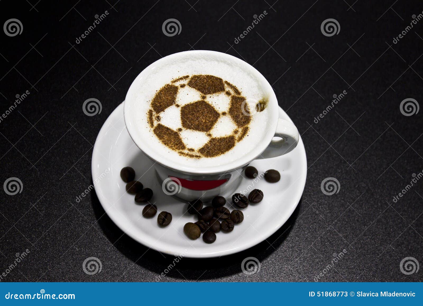 A Cup of Coffee with Soccer Ball Stock Image Image of betting