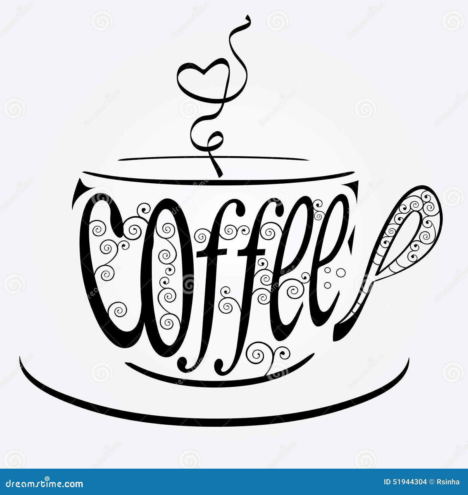 Cup Of Coffee Stylized Stock Illustration Illustration Of Graphic 51944304