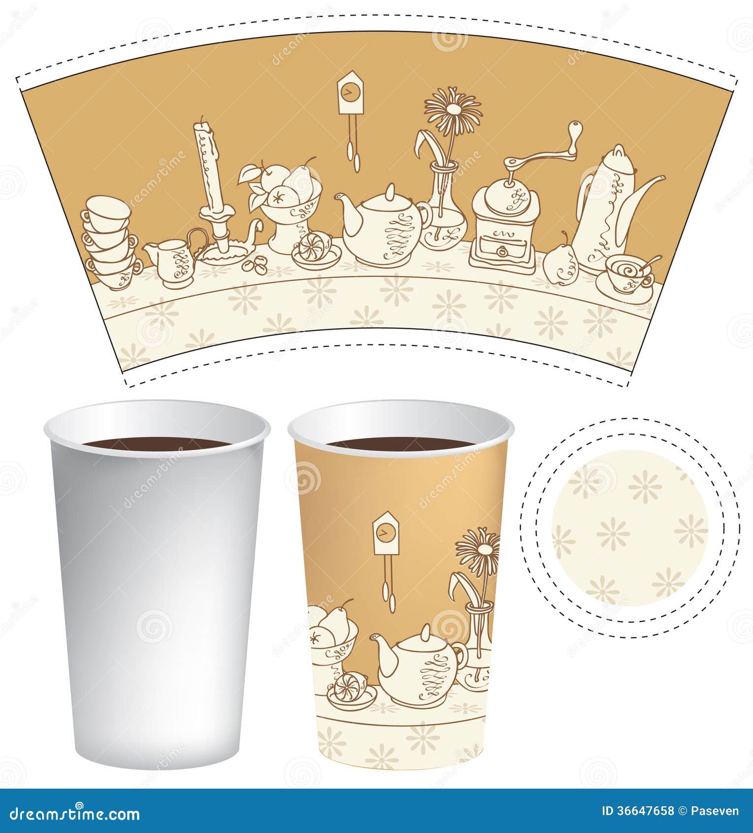 Download Cup for coffee stock vector. Illustration of cappuccino - 36647658