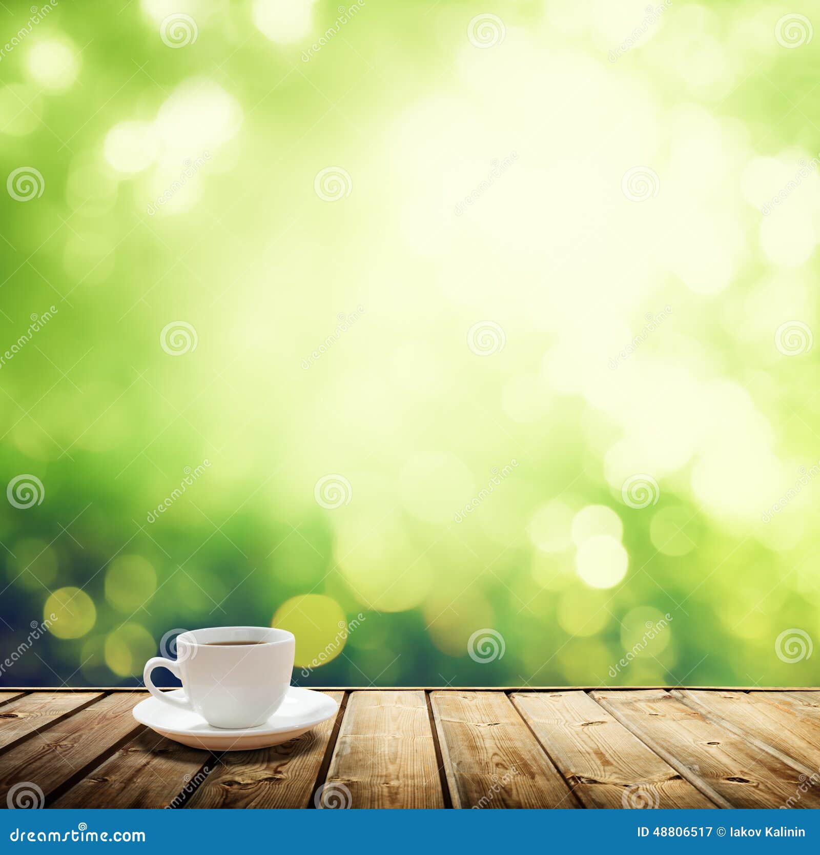 Cup Coffee and Trees Background Stock Image Image of grass, landscape