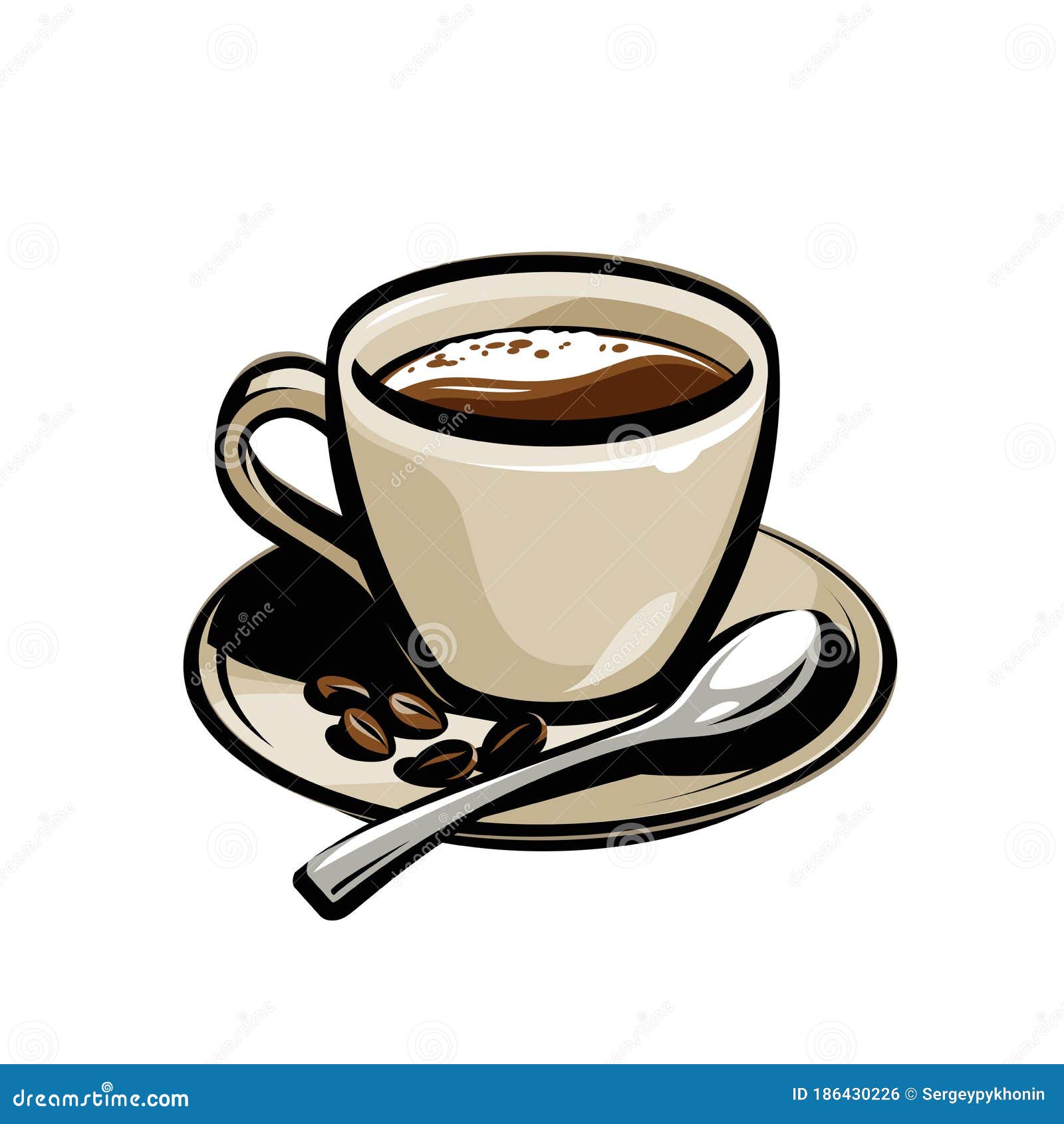 Cup Of Coffee Vector Illustration Menu Design For Cafe And Restaurant Stock Vector Illustration Of Delicious Aroma