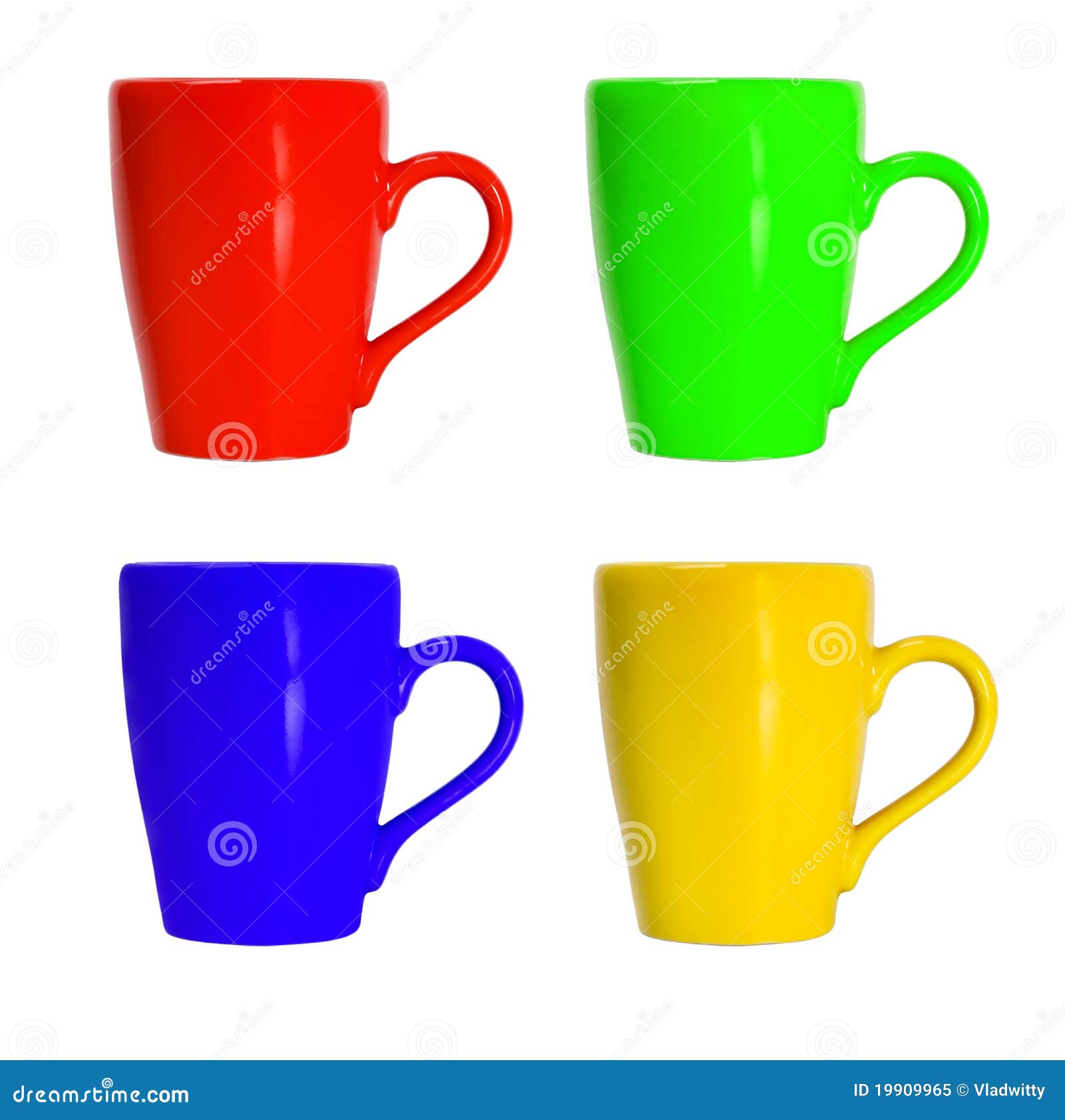 Cup colour set stock image. Image of container, yellow 19909965