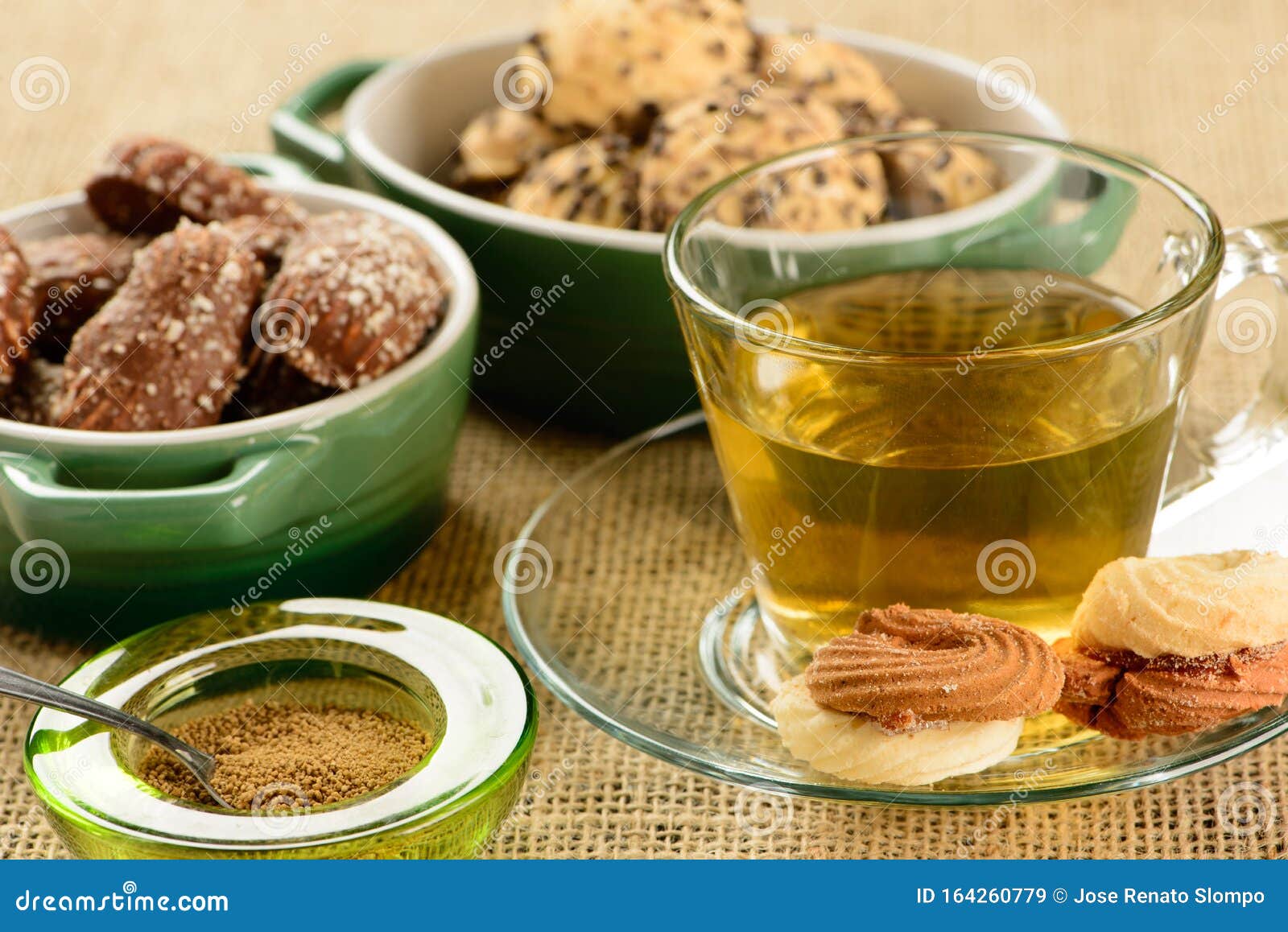 Cup of Fennel Tea with Crackers Stock Image Image of diet