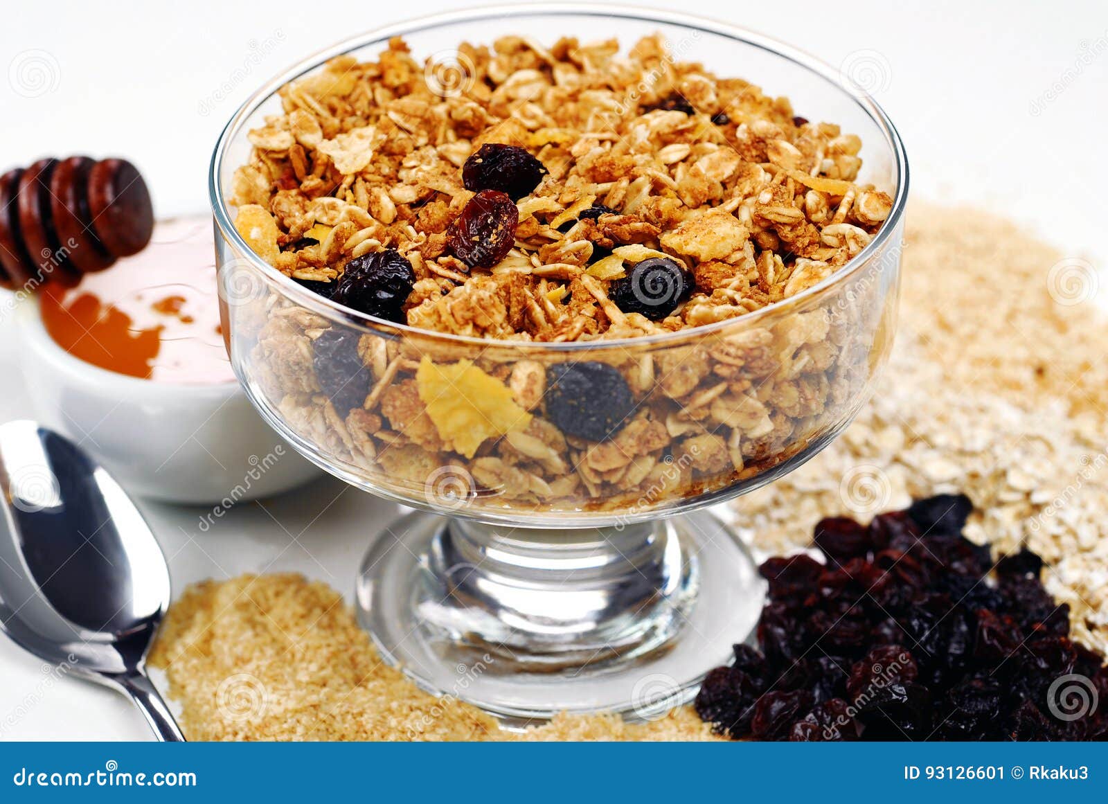 Cup of Granola and Ingredients Stock Image Image of granola, diet
