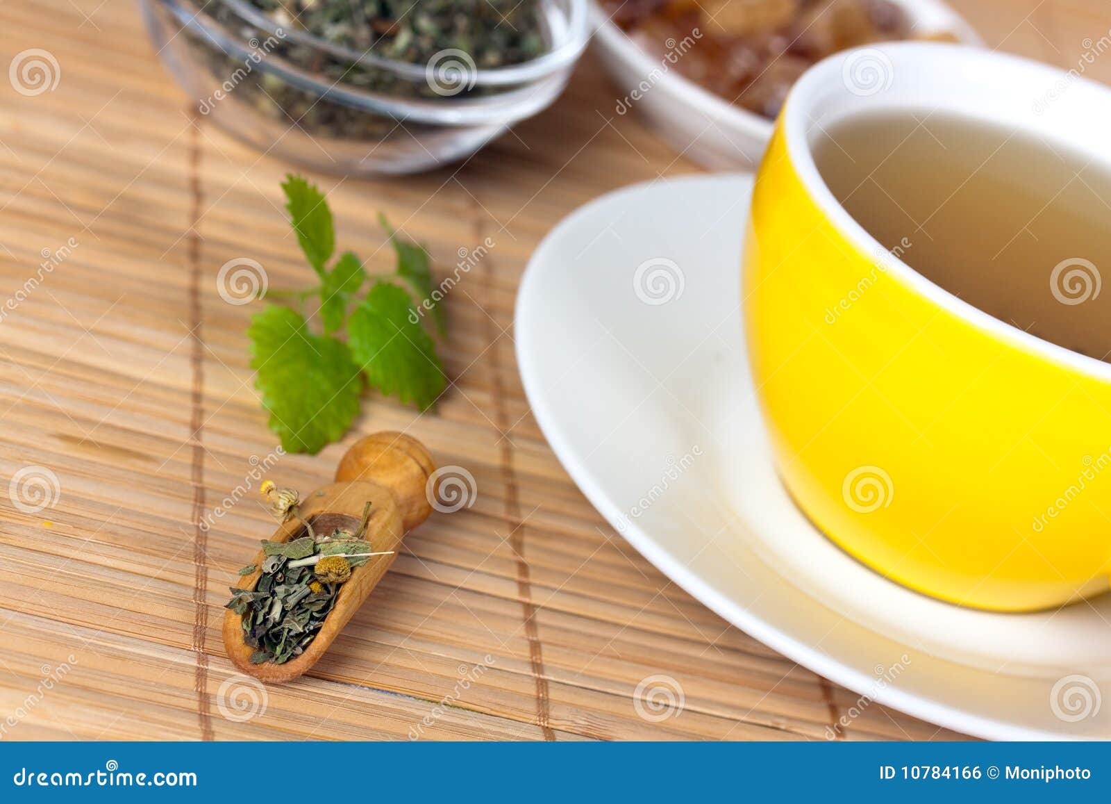 Cup of Green Tea with Herbs and Candy Stock Photo Image of british