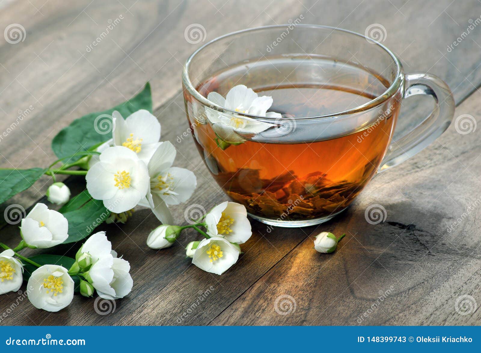 A Cup of Green Tea with Jasmine. Stock Image Image of amber, aroma 148399743