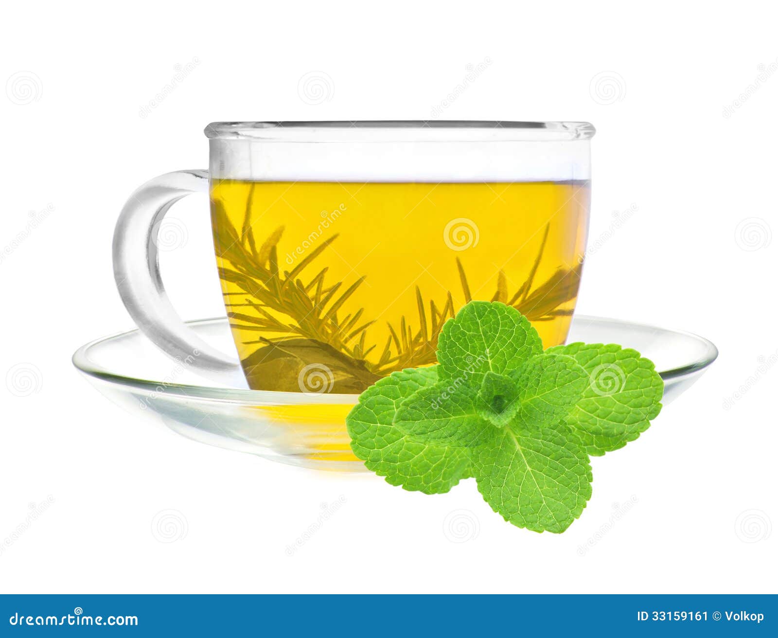 Cup of green tea with mint stock image. Image of care 33159161