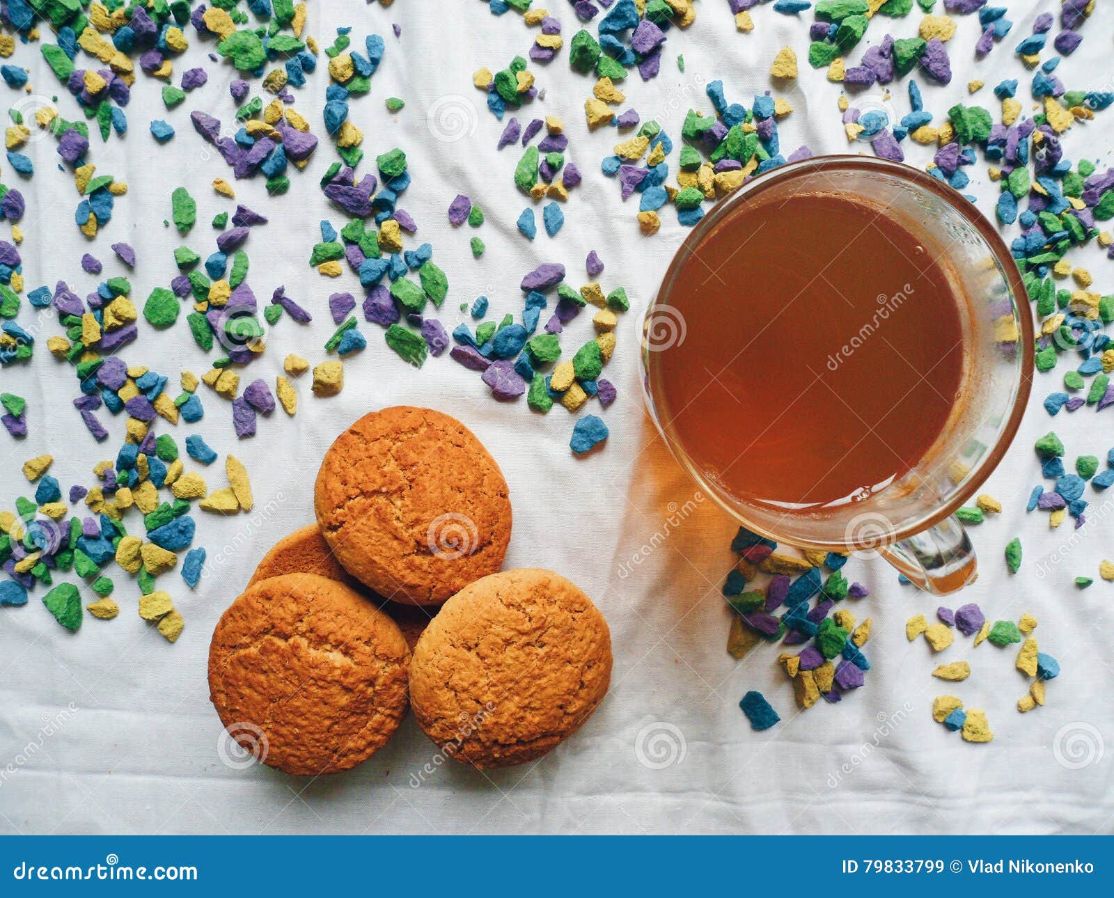 Cup of Green Tea and Oatmeal Cookies Stock Image Image of food, snack