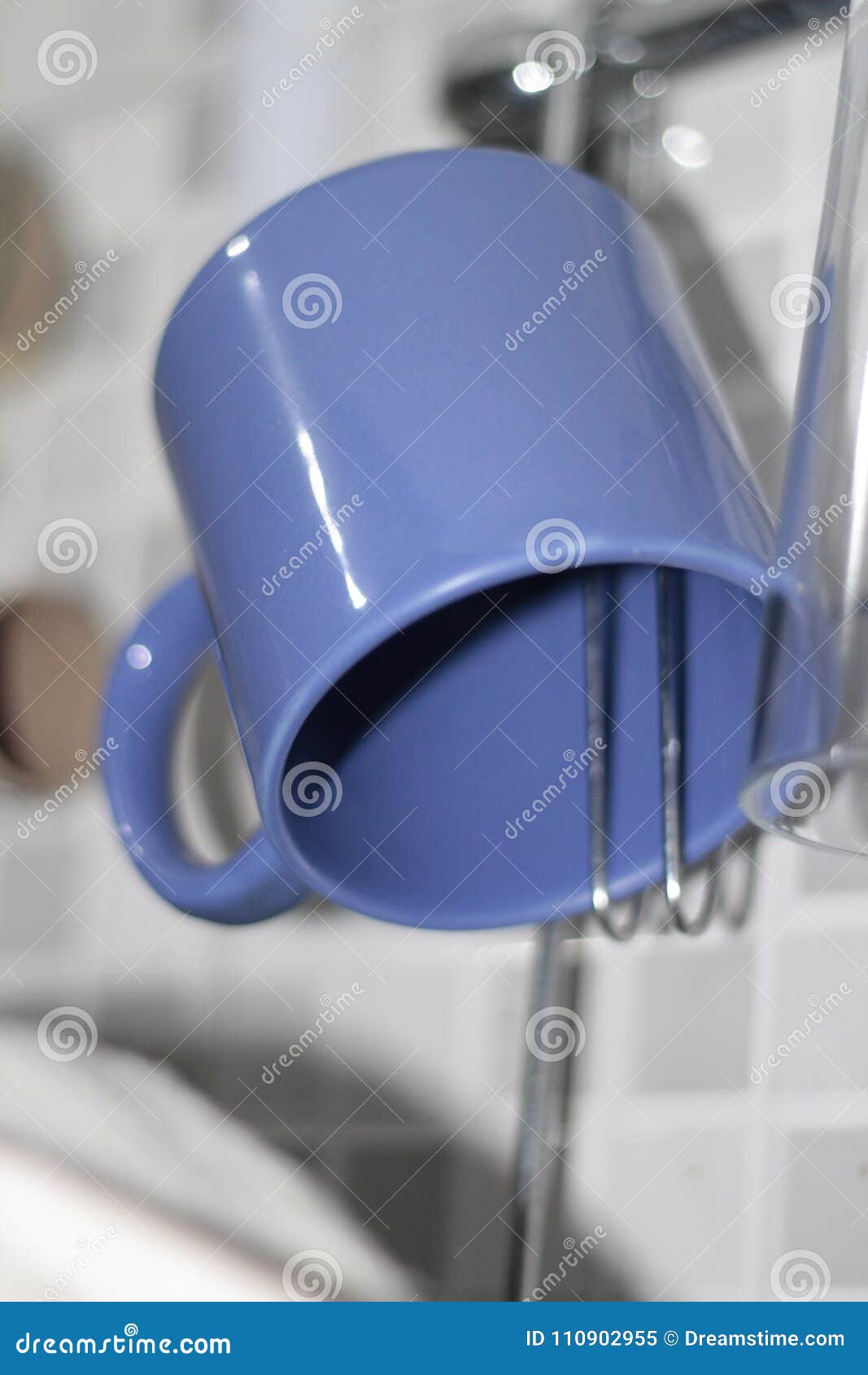 Cup hanging on the hook stock image. Image of kitchen 110902955