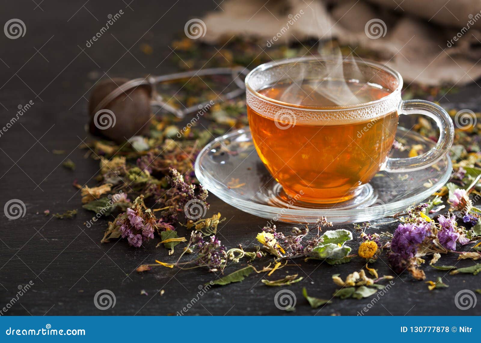 Cup of Herbal Tea with Various Herbs Stock Photo Image of refreshment