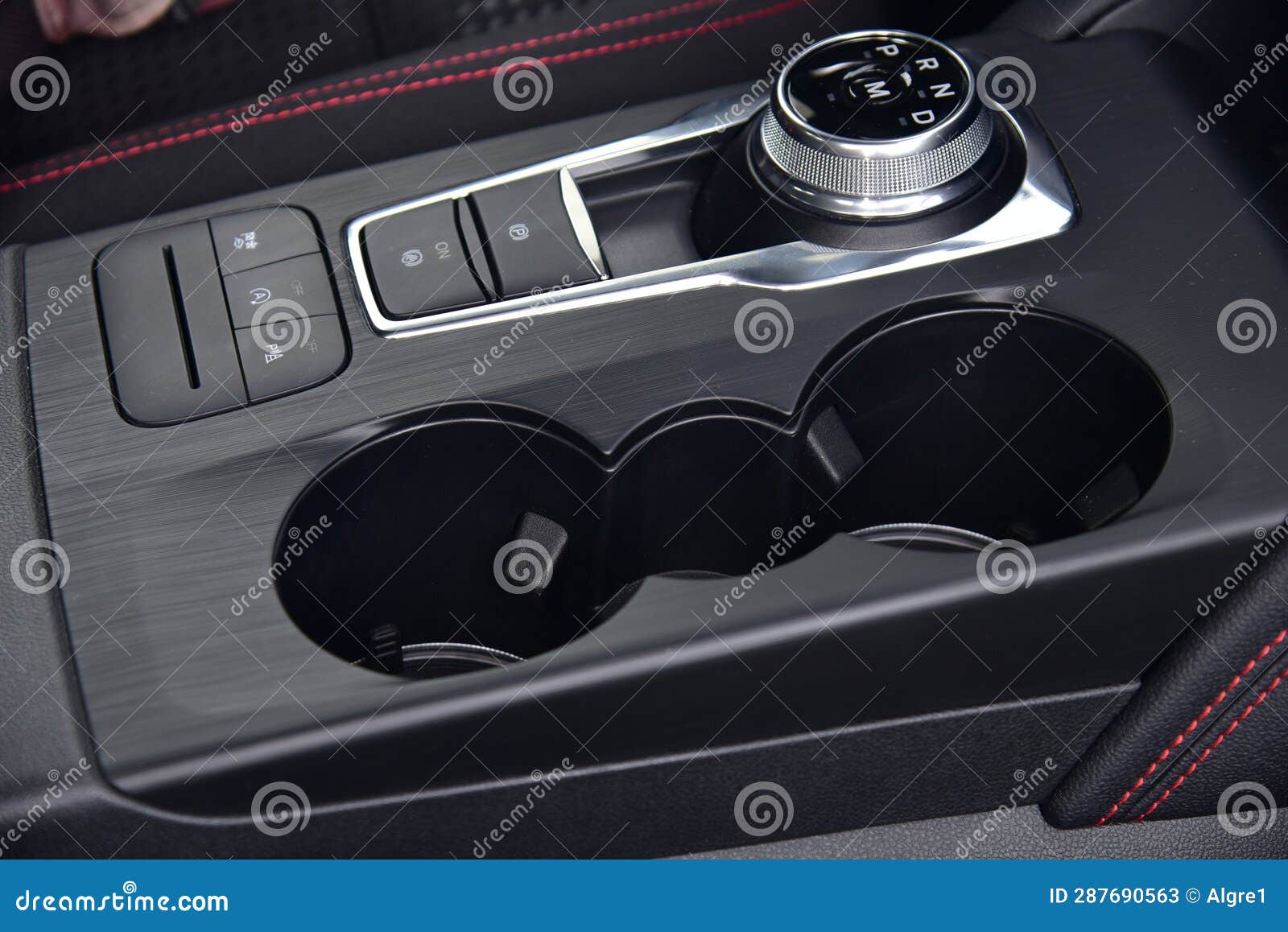 Cup Holder between the Front Seats in the Car Stock Image Image of