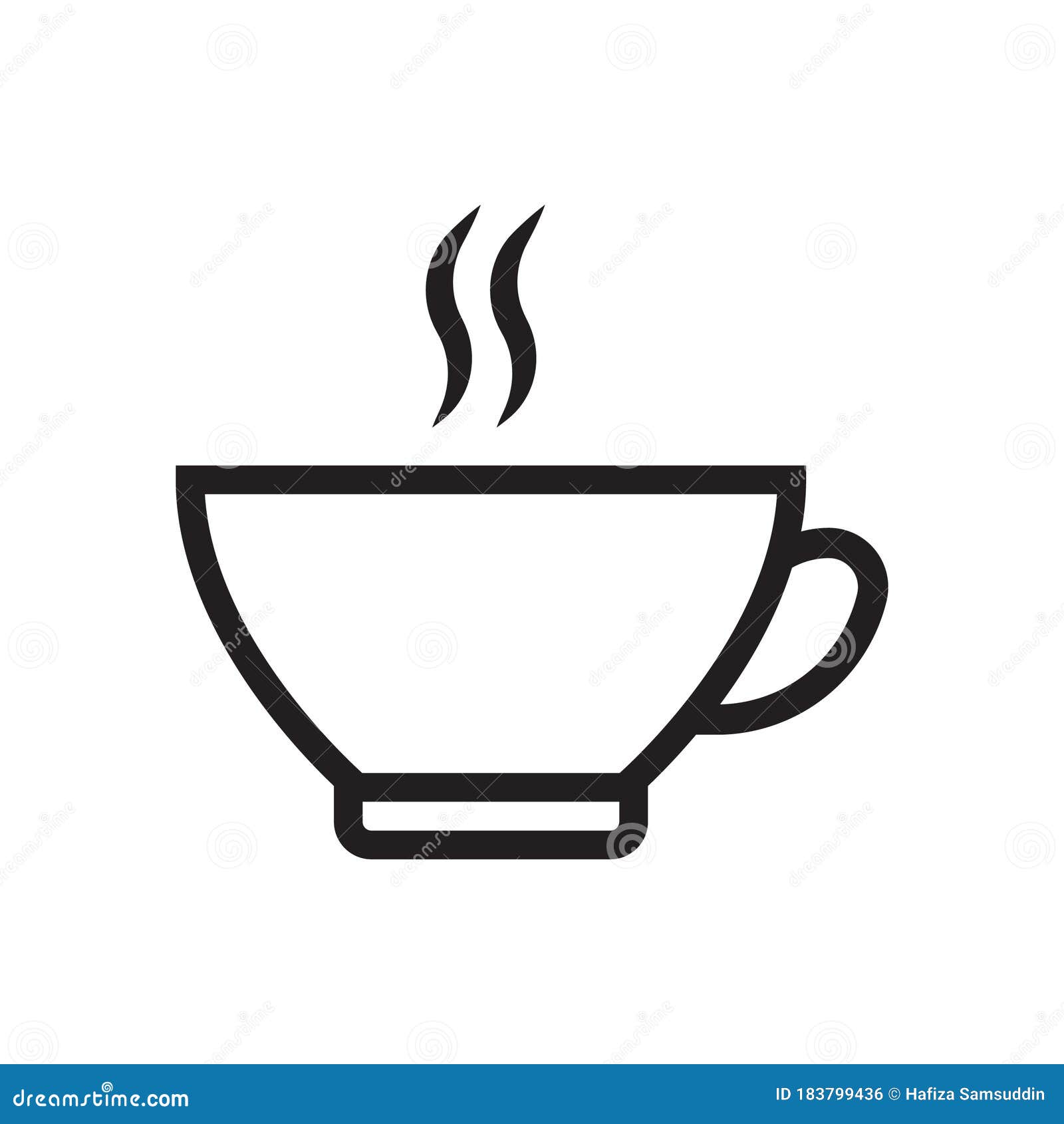 A Cup of Hot Beverage. Vector Illustration Decorative Background Design