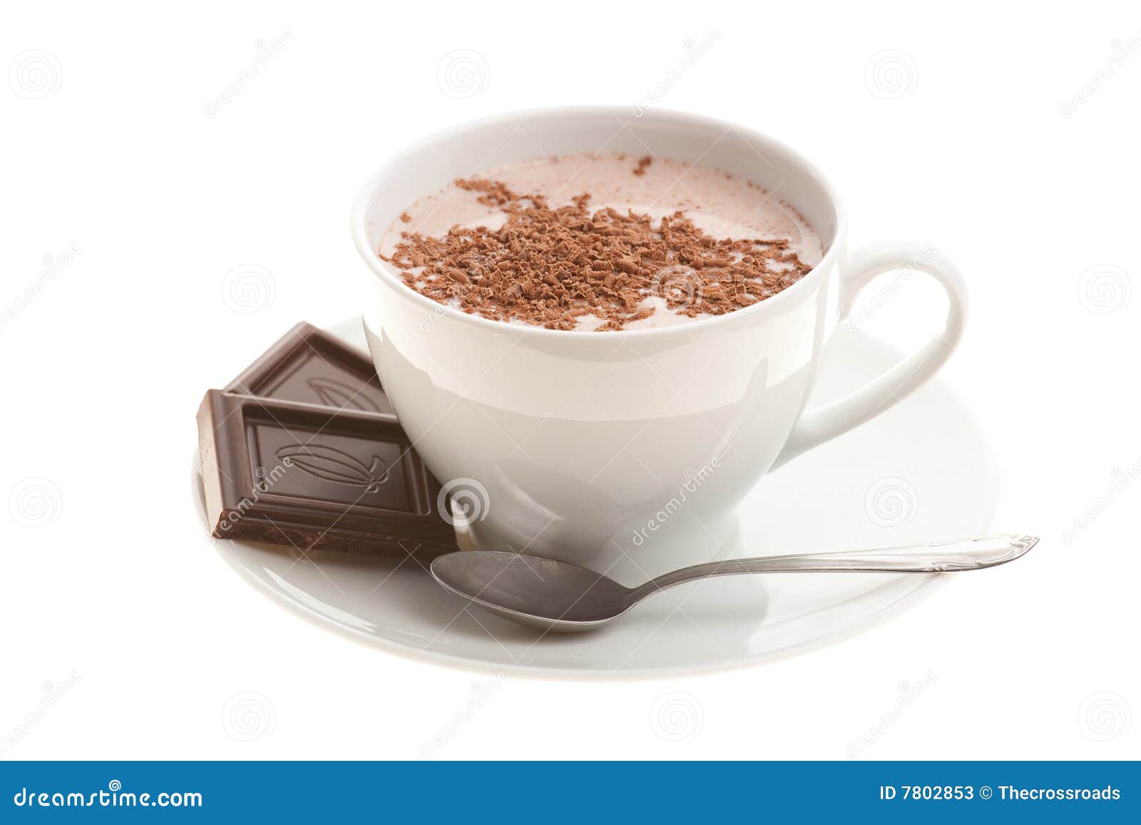 cup of hot chocolate with a spoon