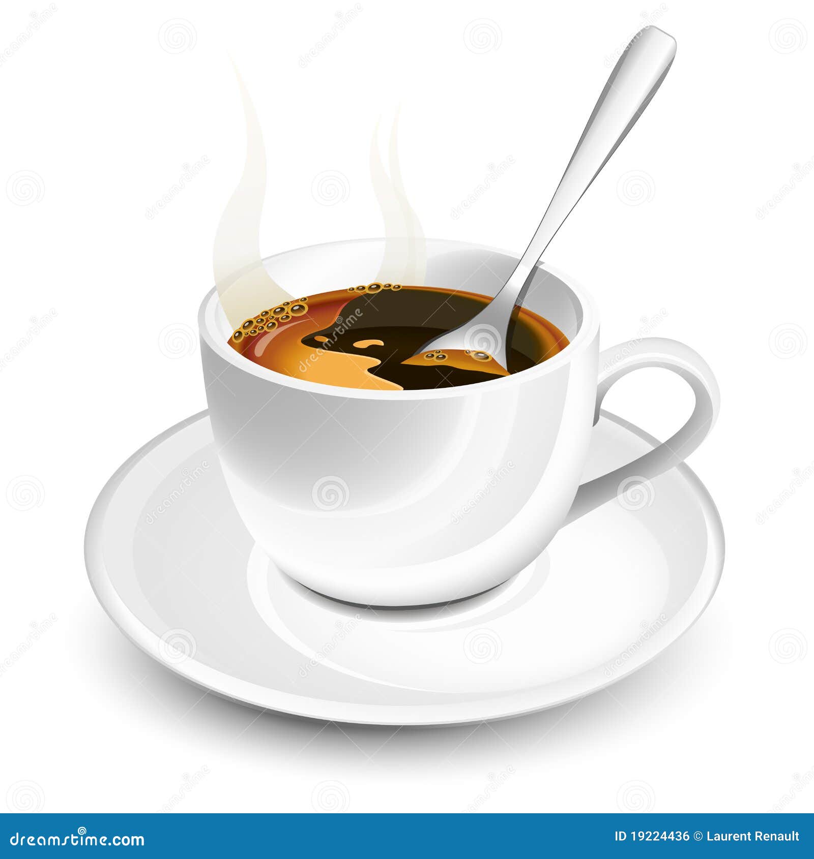 Cup of hot coffee stock vector. Illustration of arabica - 19224436