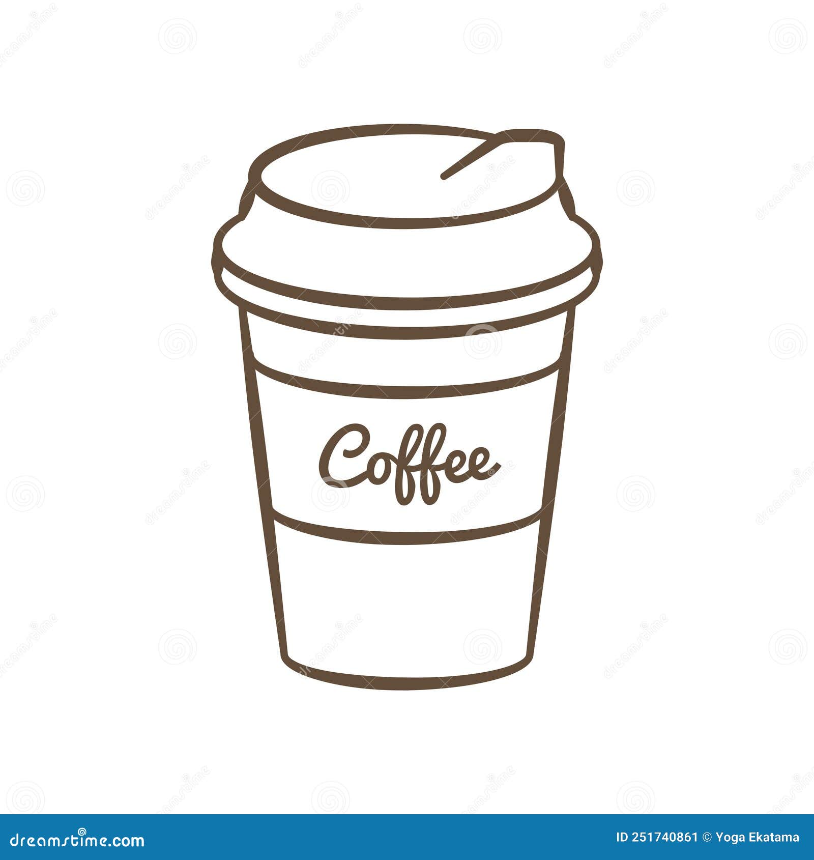 A Cup of Hot Coffee Aesthetic Design Icon Stock Vector Illustration of lighting, tableware