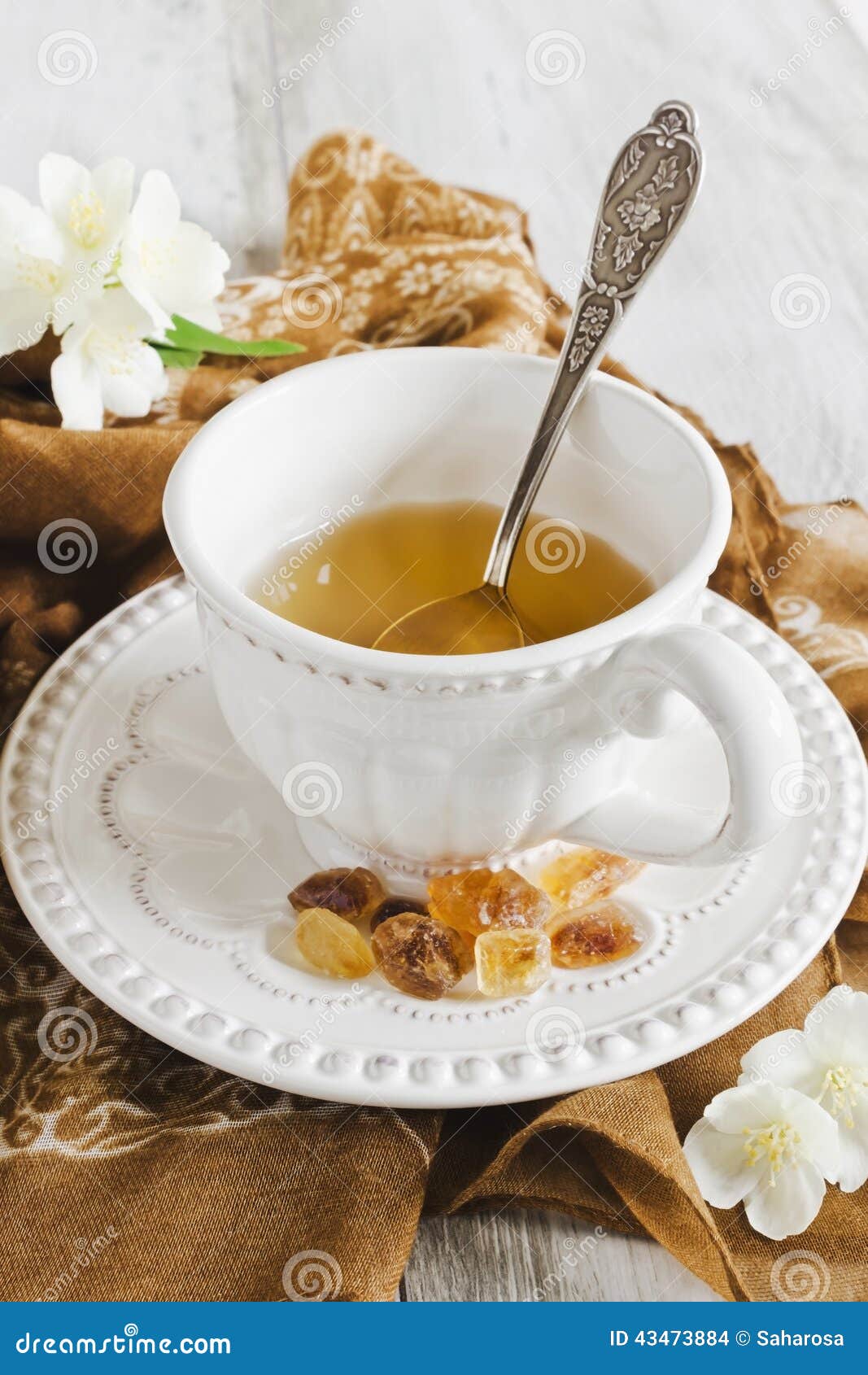 Cup of hot jasmine tea stock photo. Image of morning 43473884