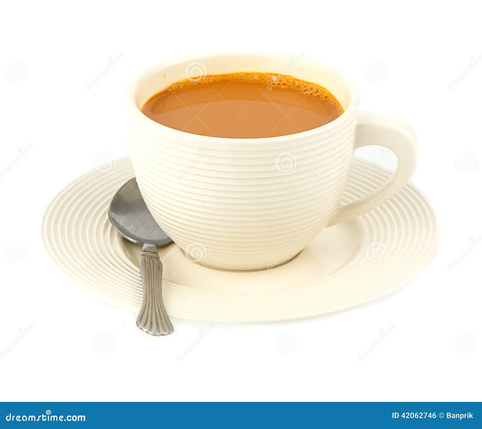 Cup of Hot Milk Tea on White Stock Photo Image of morning, teacup