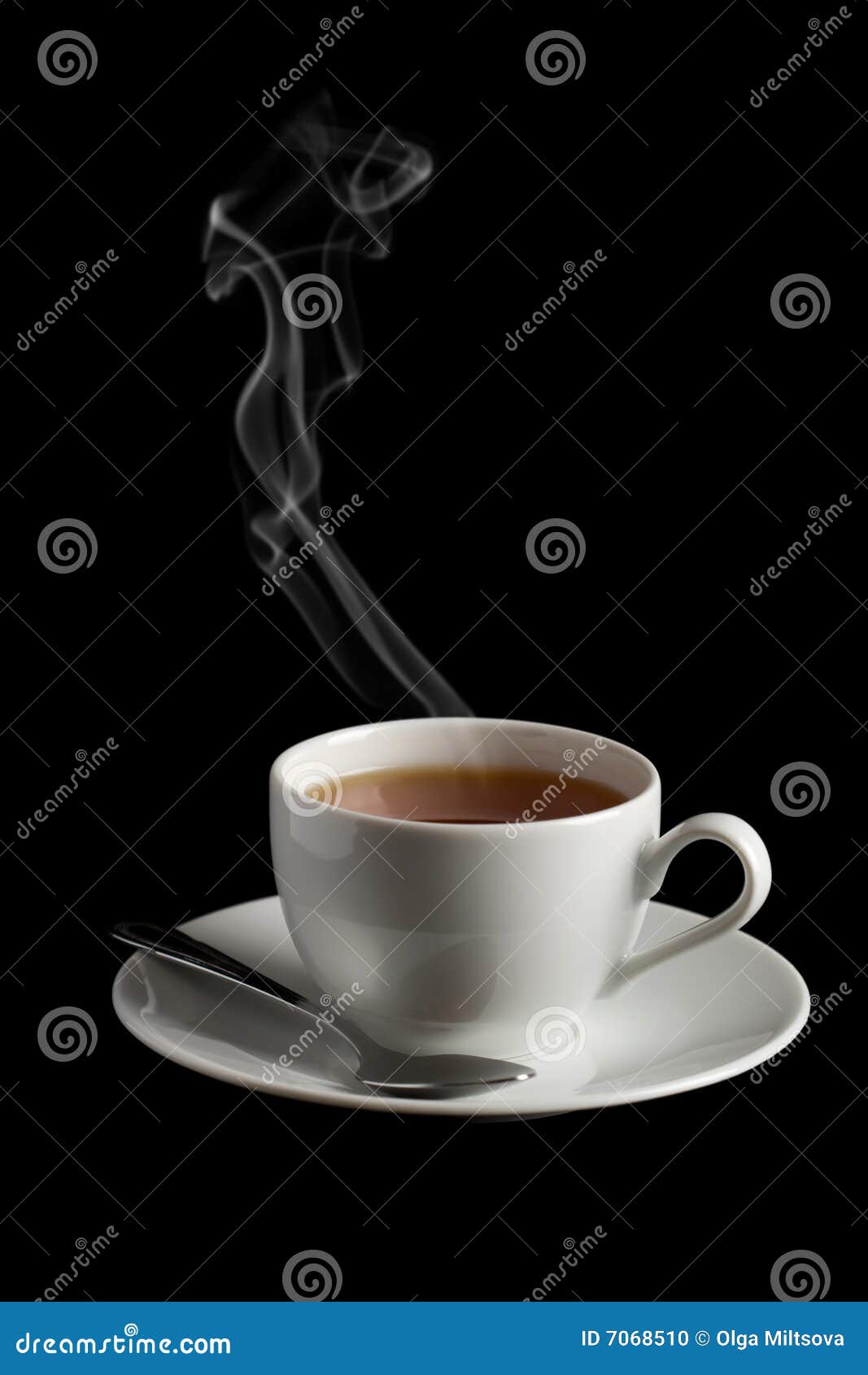 Cup of Hot Tea with Steam Isolated Stock Photo Image of rise, curve