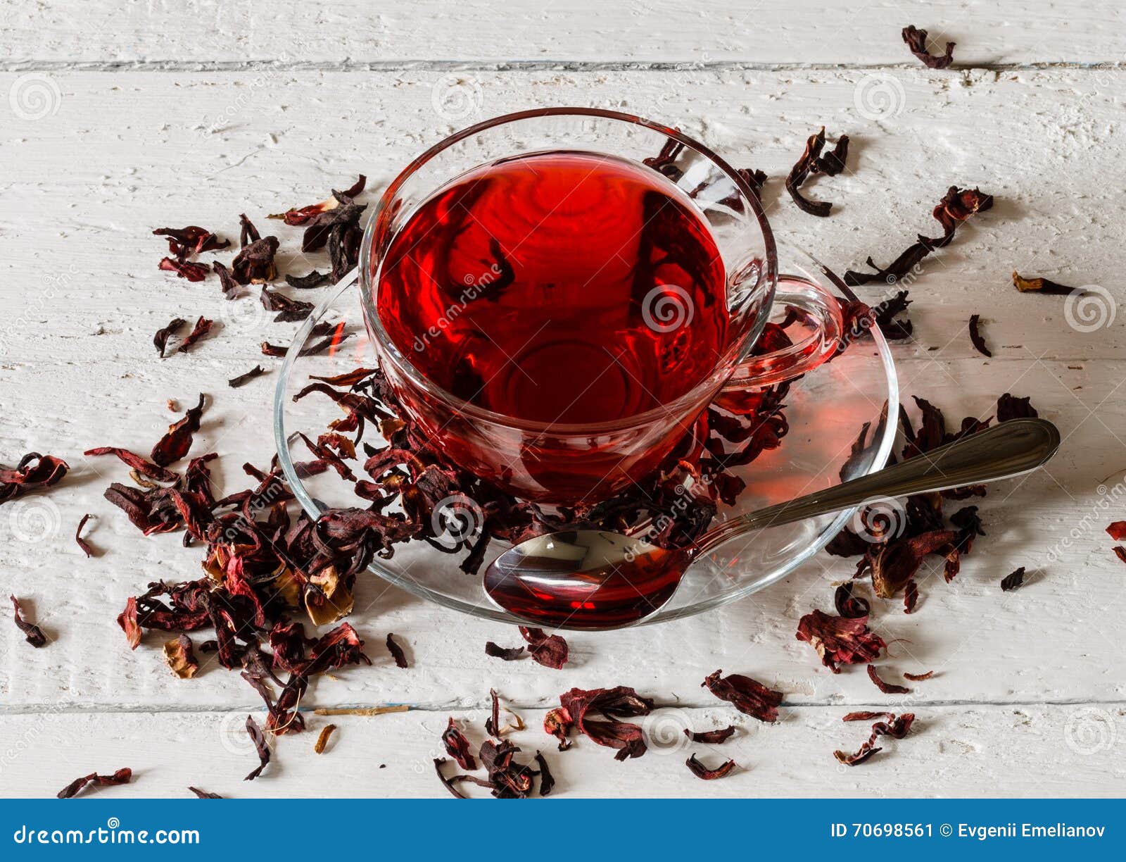 Cup of Karkadeh Red Tea with Dry Flowers Stock Image - Image of flower ...