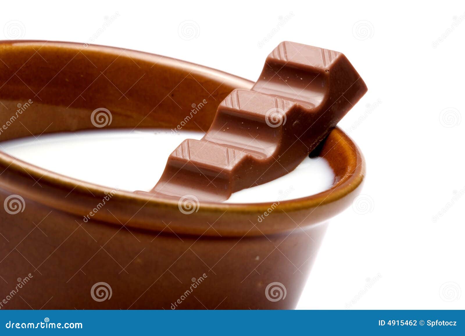 A Cup with Milk and Chocolate Stock Photo Image of liquid, candy 4915462